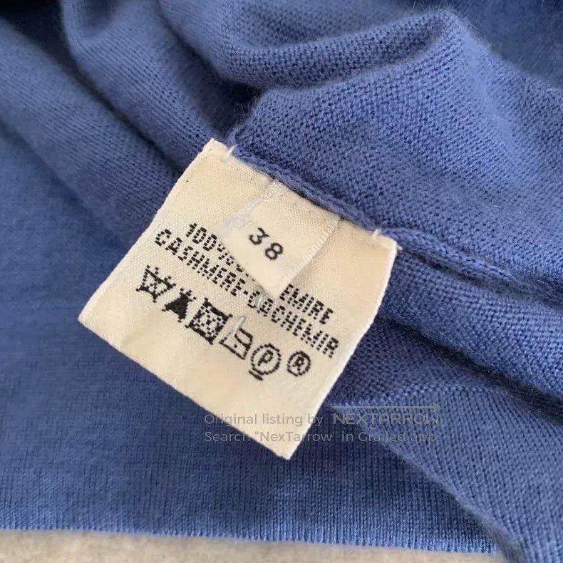 Hermes Hermes Blue cashmere knitted suit Size XS / US 0-2 / IT 36-38 - 8 Thumbnail