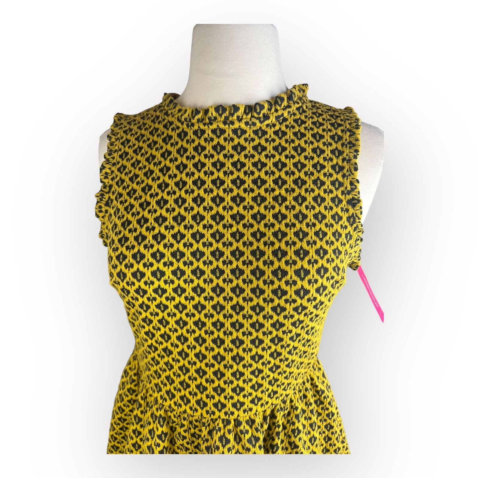 Target Basics Target Xhilaration Women's Knit Jacquard Dress Mustard Size S / US 4 / IT 40 - 4 Thumbnail