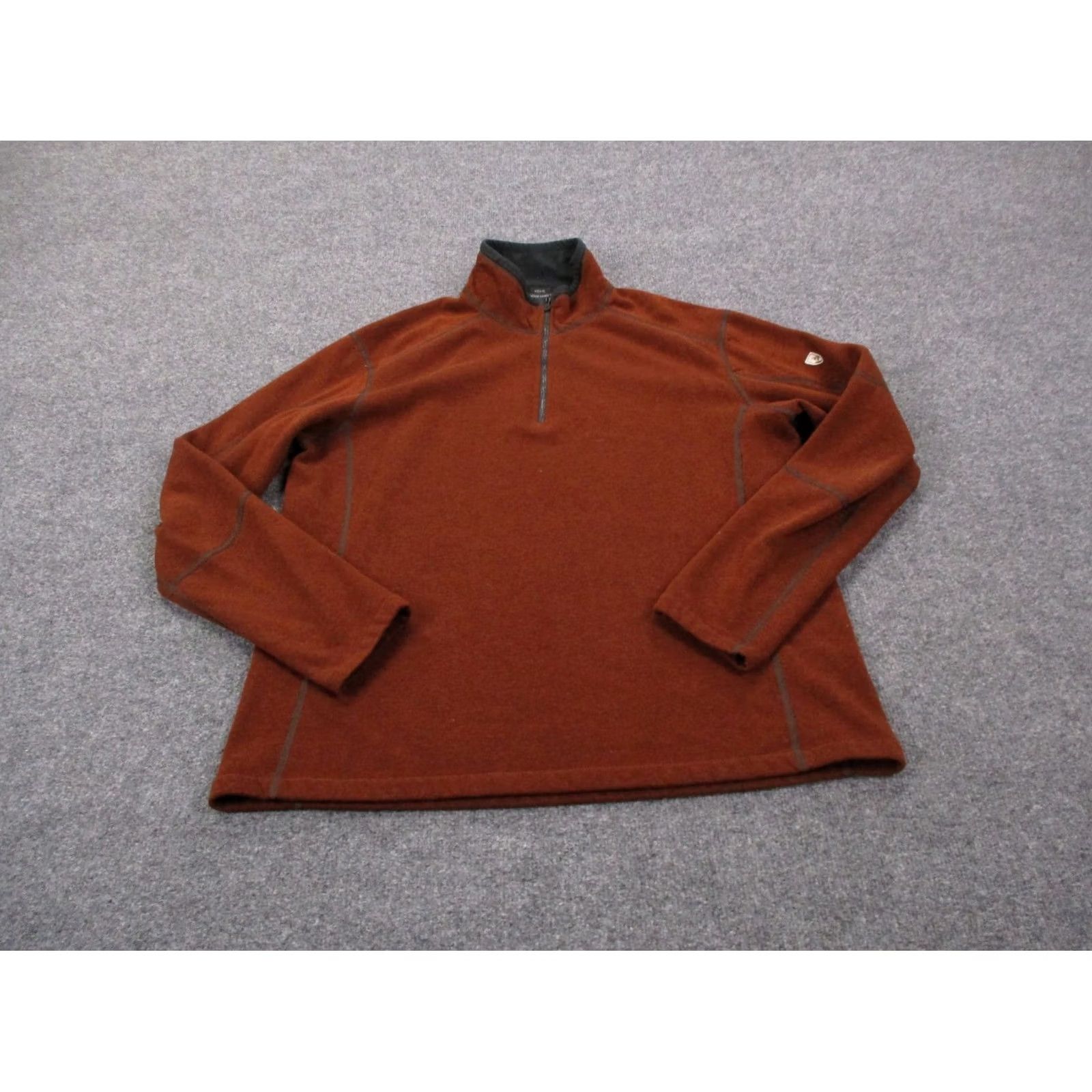 Layer 8 Kuhl Sweater Mens XL Brown Shirt Pullover Lightweight Knit Logo Quilted 1/4 Zip Mens XL Brown Knit Sweater Size US XL / EU 56 / 4 - 2 Thumbnail