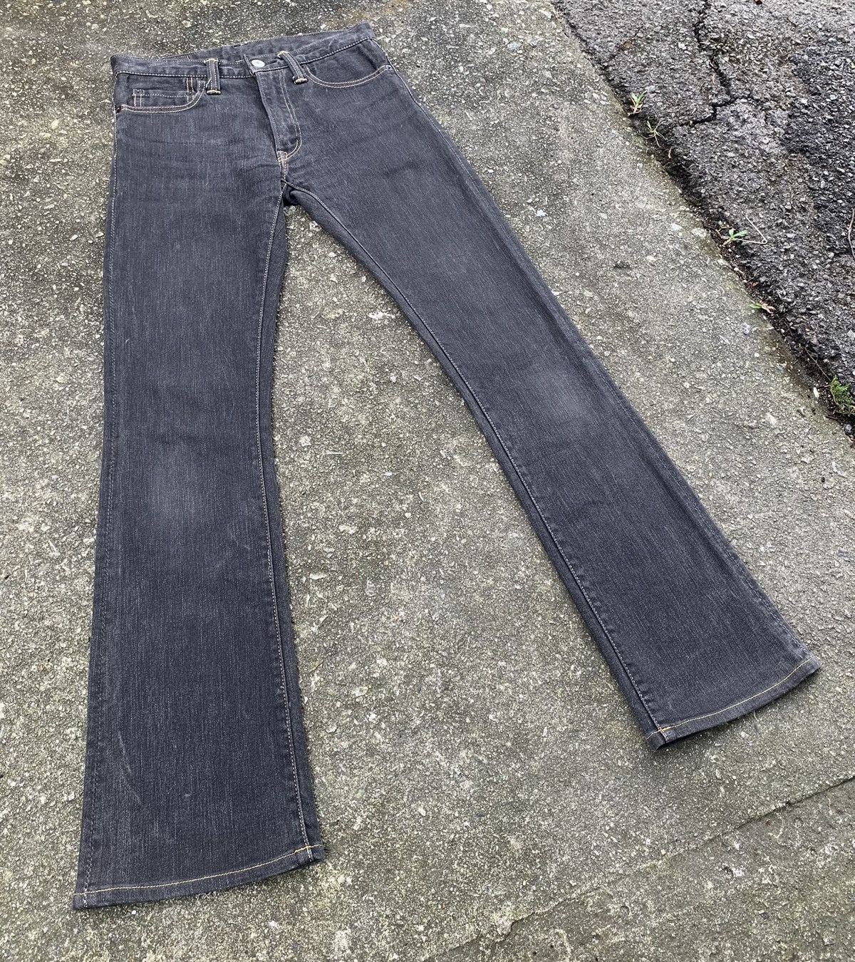 Alchemist Alchemist Fab Four Flare Stretching Leather Patch jeans Size US 27 - 10 Thumbnail