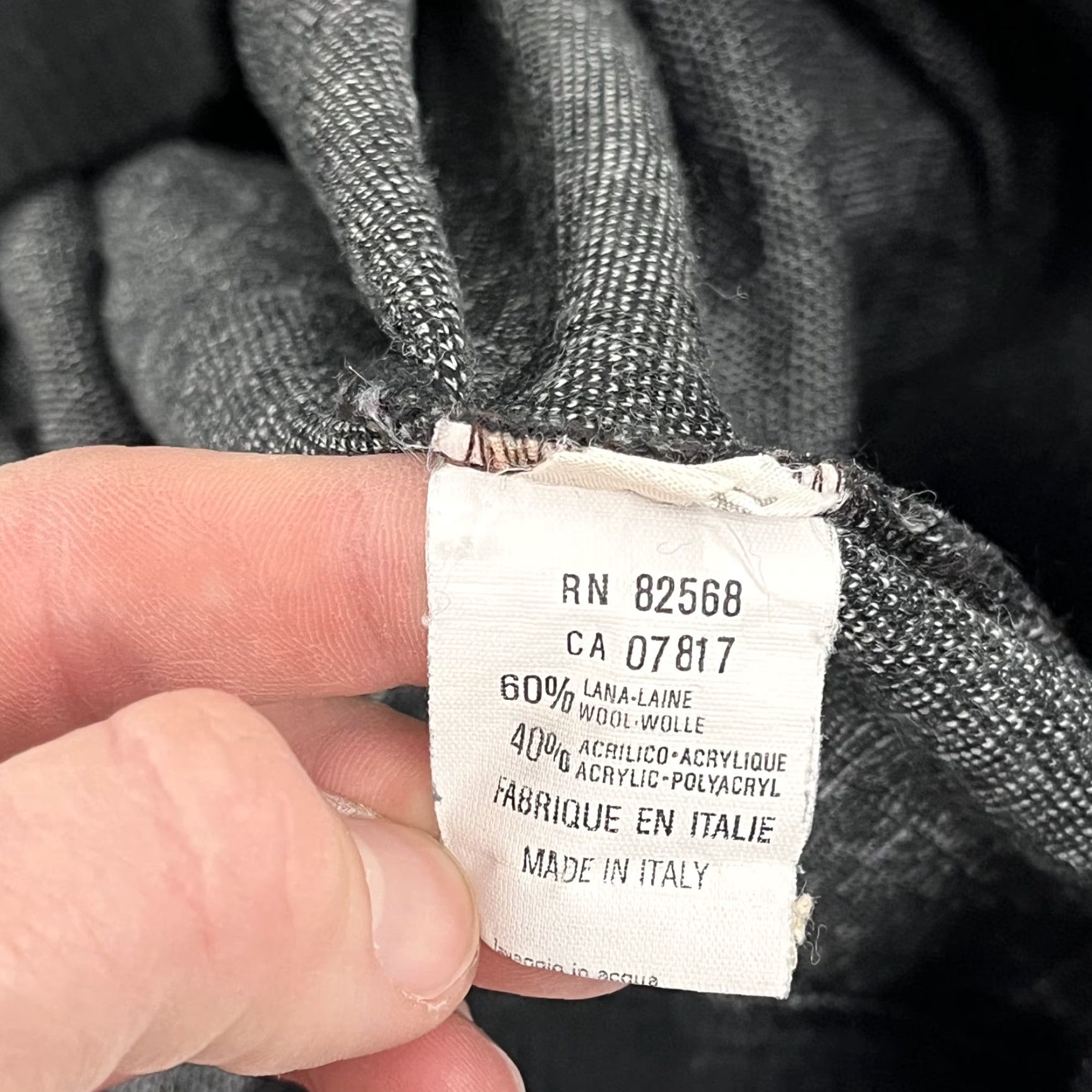 Vintage Mondo di Marco Sweater Polo Mens XL Wool Blend Gray Geometric 90s Grandpa Jumper Classic Retro Outdoor Vintage Geometric Knit Size US XL / EU 56 / 4 - 4 Thumbnail