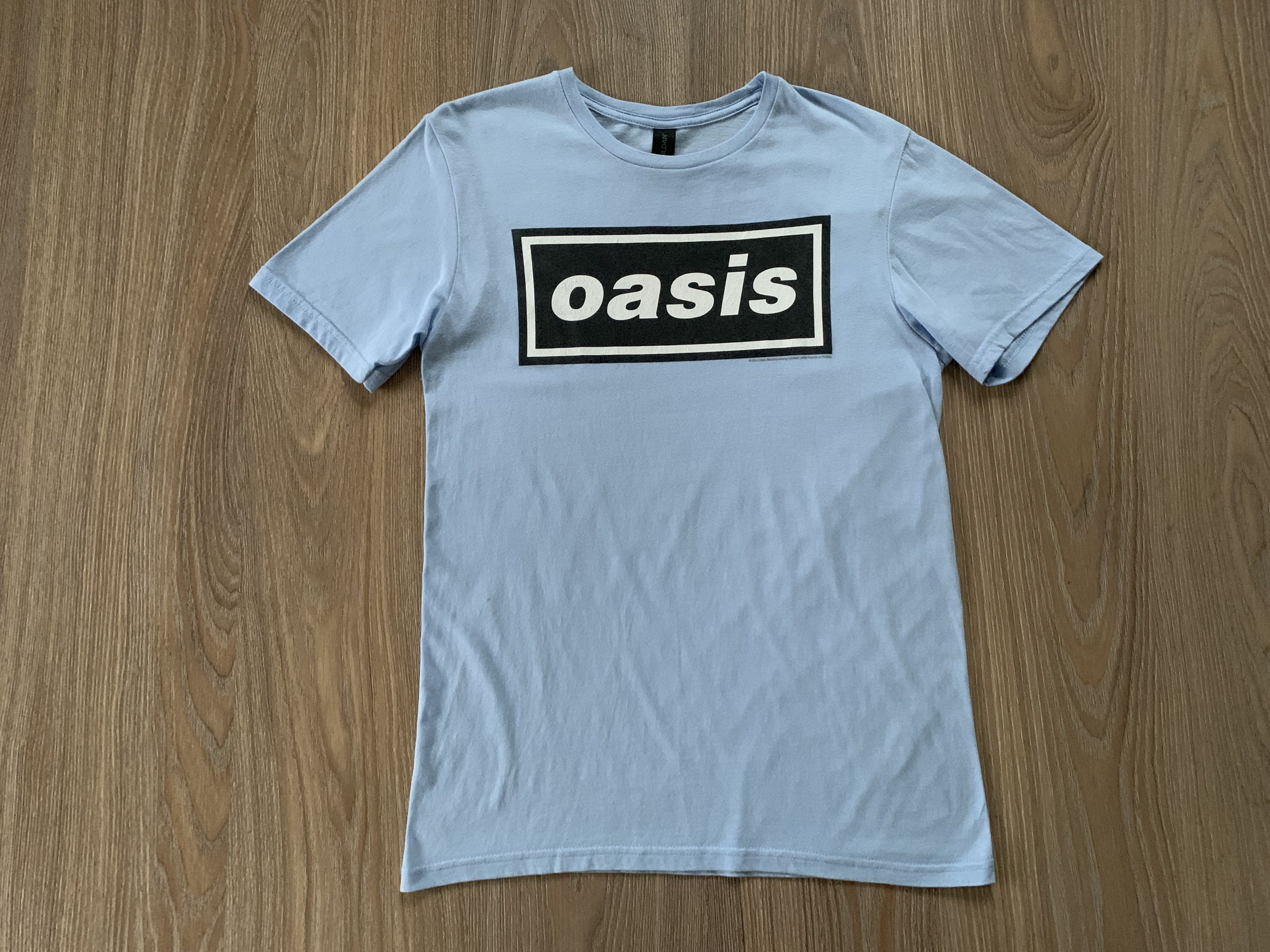Band Tees × Gildan Oasis Gildan Big Logo T Shirt Size US S / EU 44-46 / 1 - 2 Thumbnail