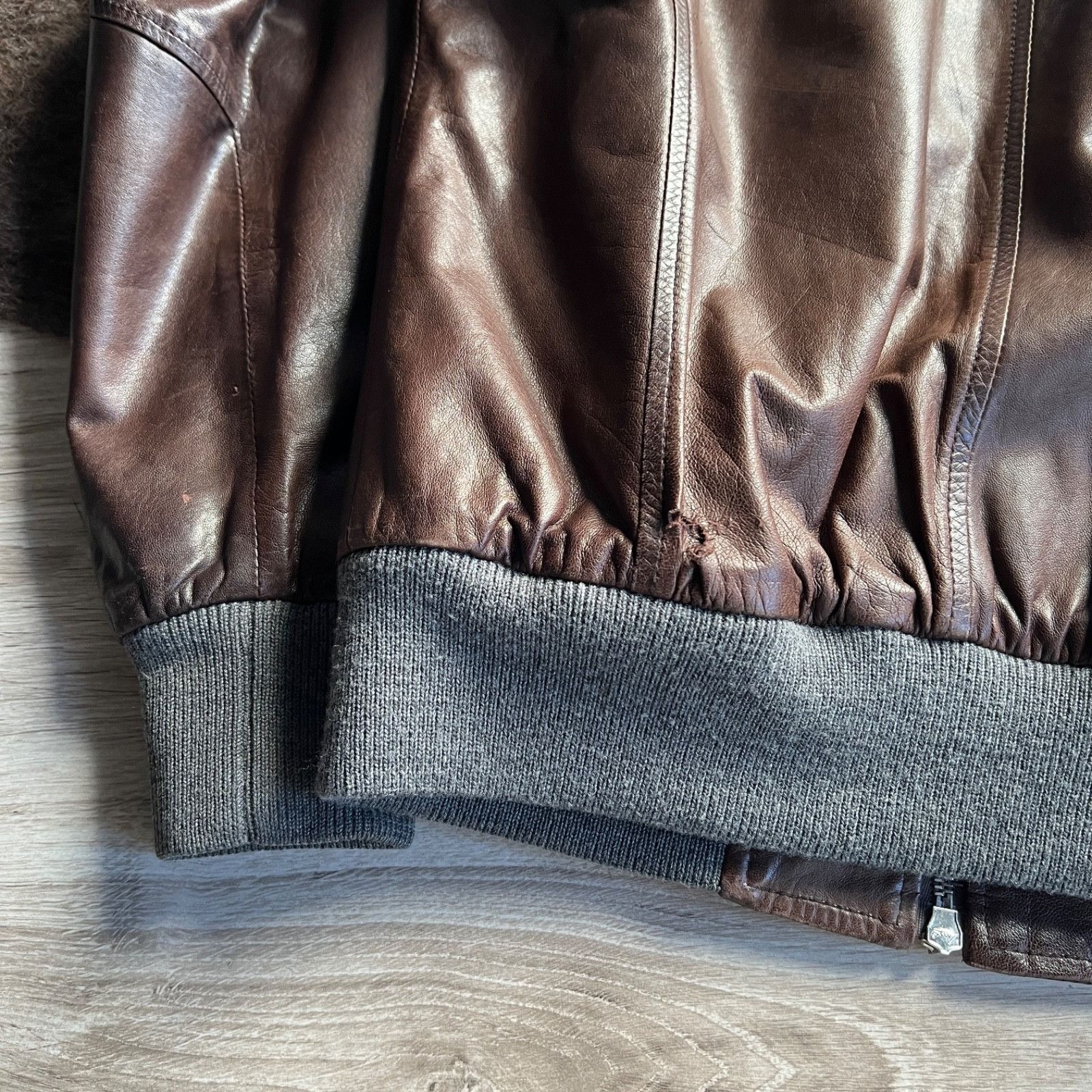 Leather Barba Napoli Leather Bomber Jacket Handmade 9771AC Size US M / EU 48-50 / 2 - 11 Thumbnail