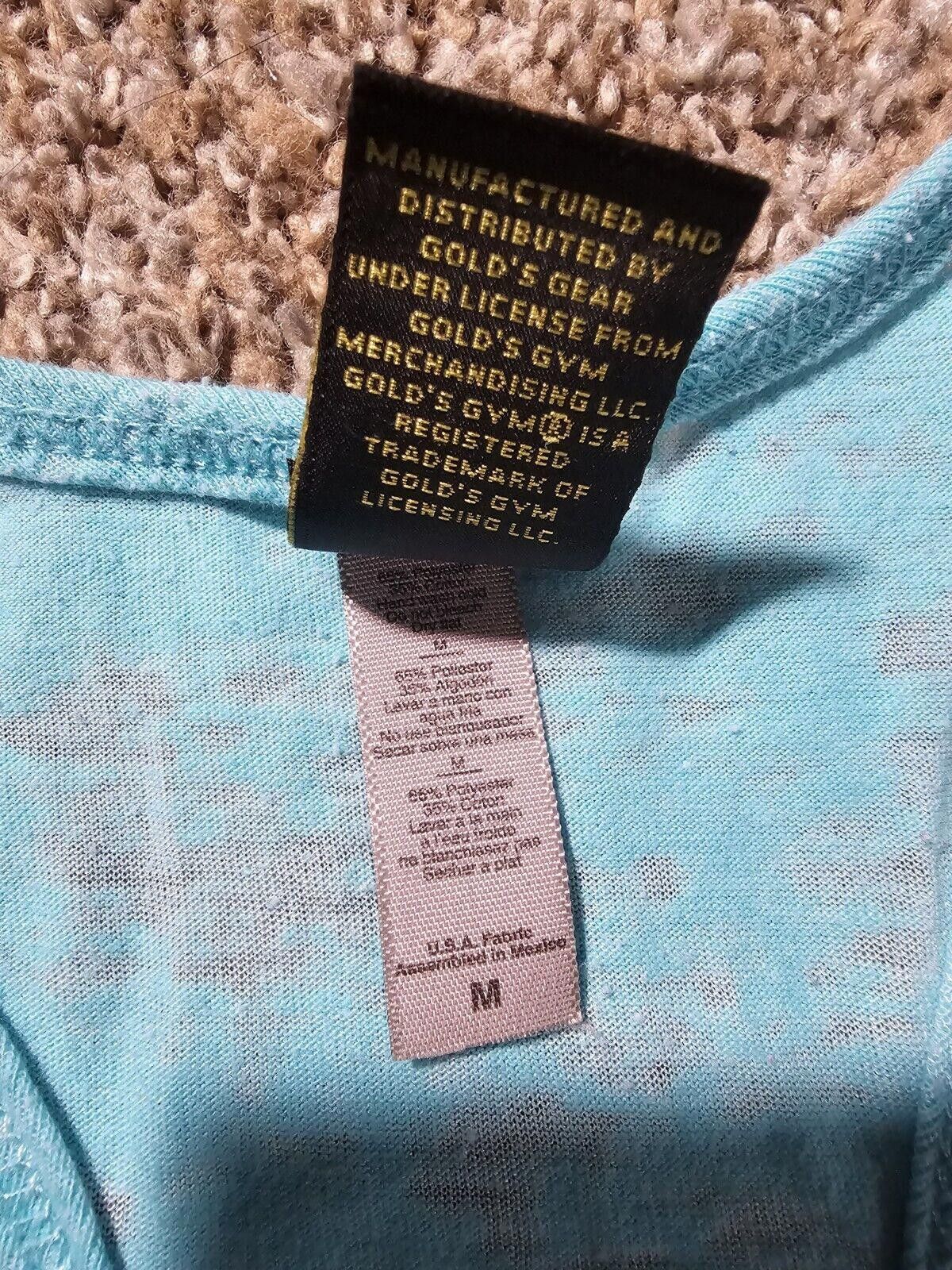 Designer Golds Gym Tank Top Body Builder Muscle Blue Palm Trees M Size US M / EU 48-50 / 2 - 4 Thumbnail