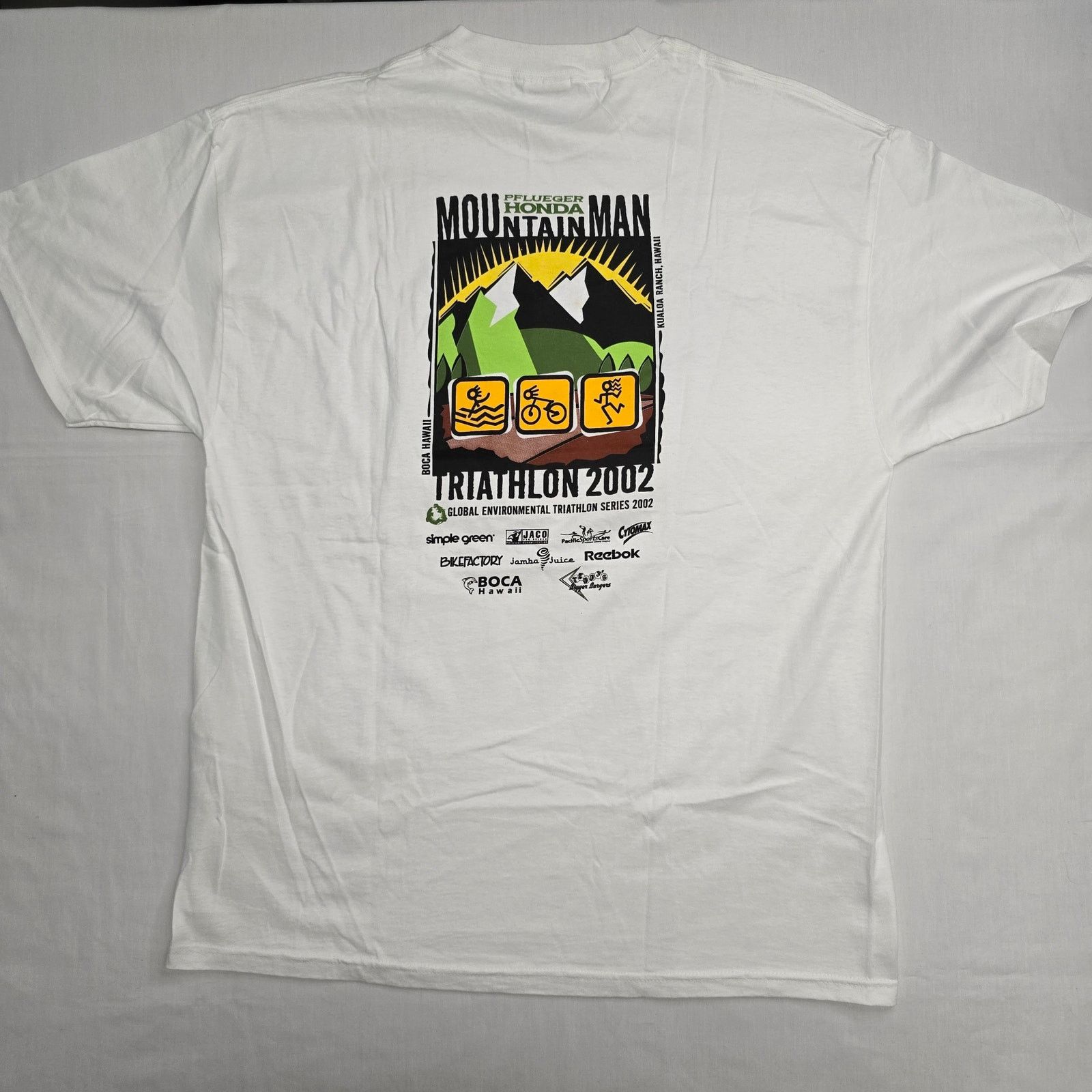 Fruit Of The Loom × Vintage Vintage Boca Hawaii Triathlon Mountain Man XL Tee Size US XL / EU 56 / 4 - 1 Thumbnail