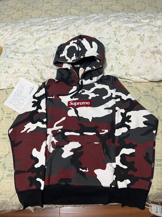 White camo supreme sales hoodie