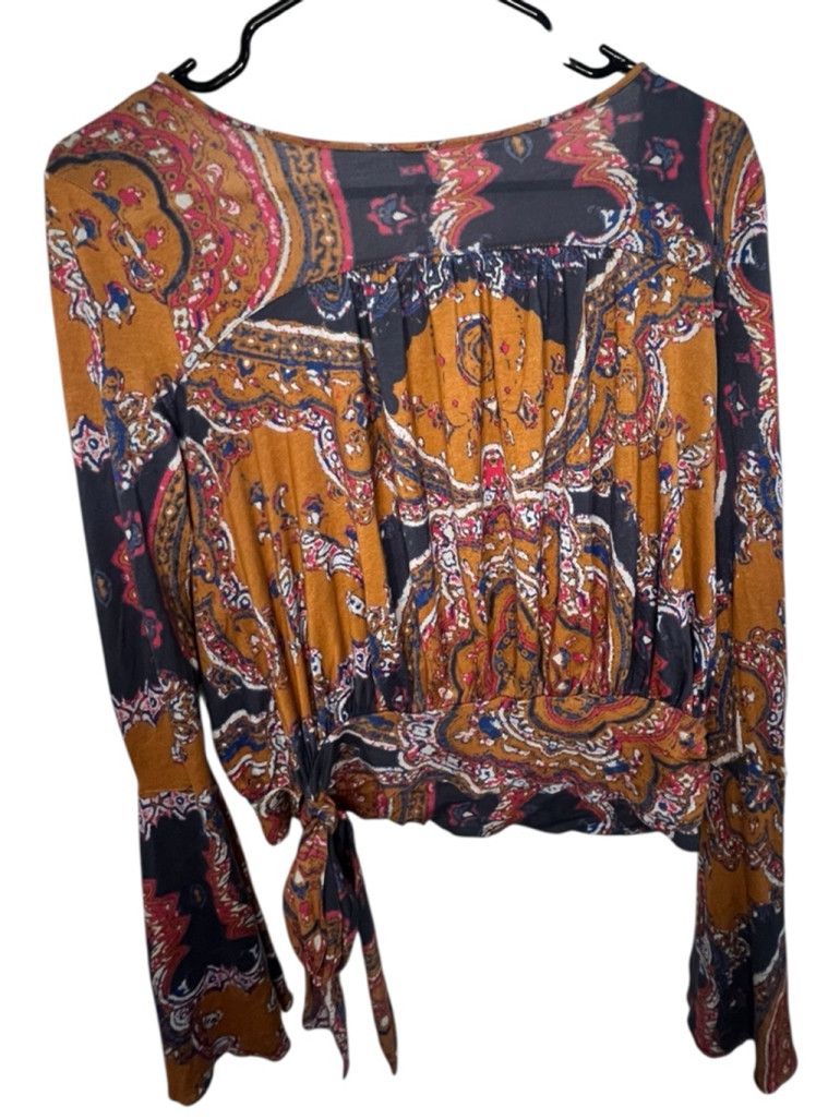 Free People Free People Fiona's Wrap Bohemian Blouse With Bell Sleeves Size S / US 4 / IT 40 - 4 Thumbnail