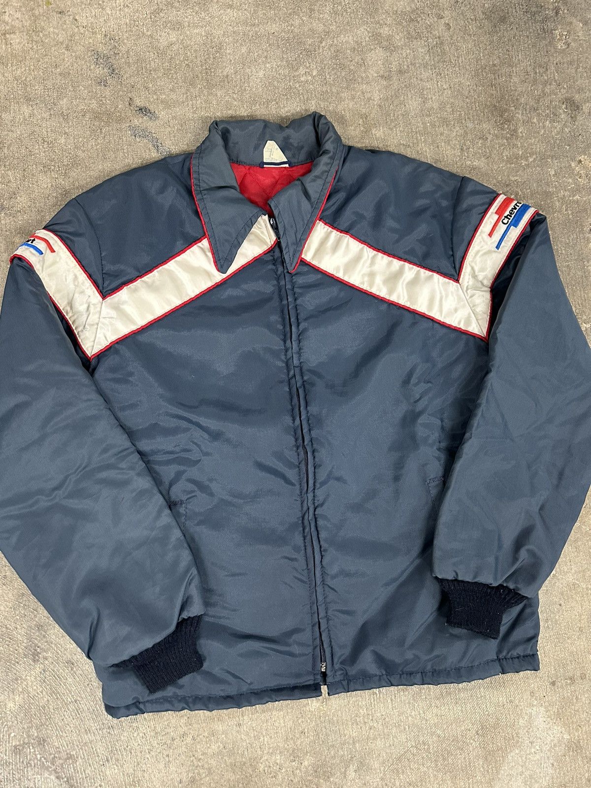 Vintage Vintage 80s Chevrolet Zip Up Quilted Bomber Jacket Size US M / EU 48-50 / 2 - 3 Thumbnail