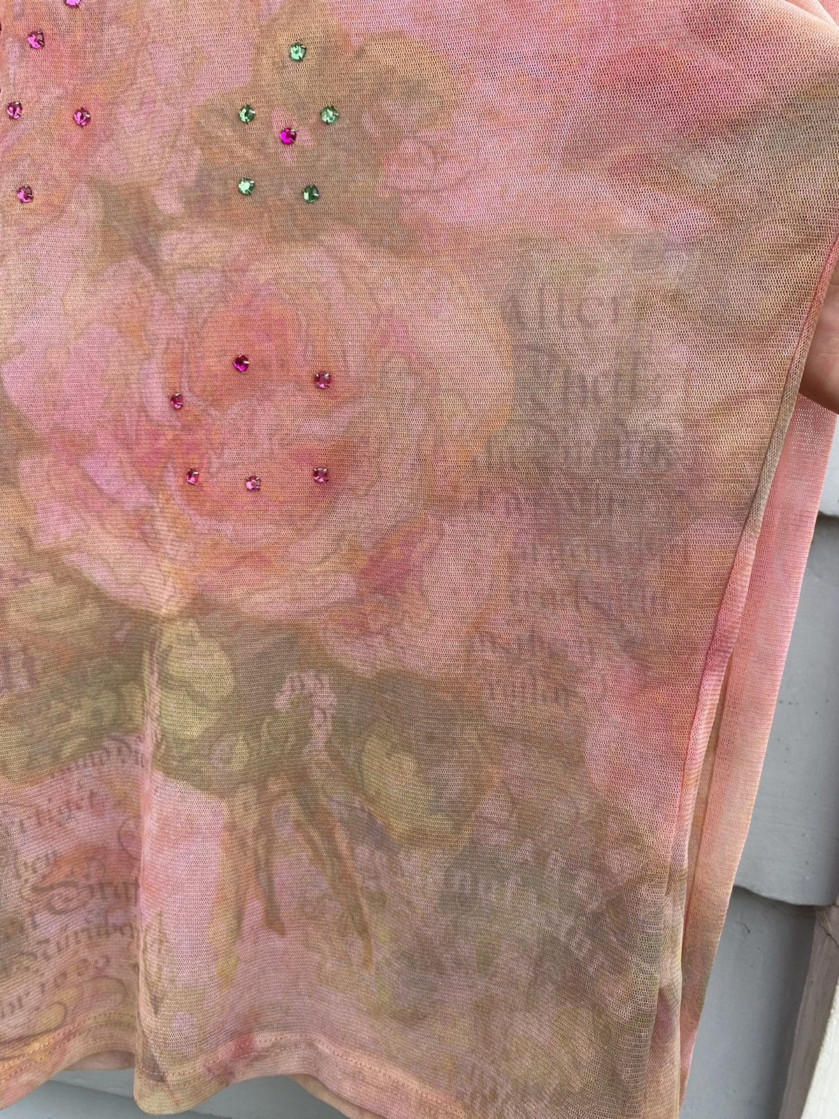 If Six Was Nine La Lotus Bleu Rose Poem Sheer Top Jean Paul Gaultier Style Size US M / EU 48-50 / 2 - 16 Thumbnail
