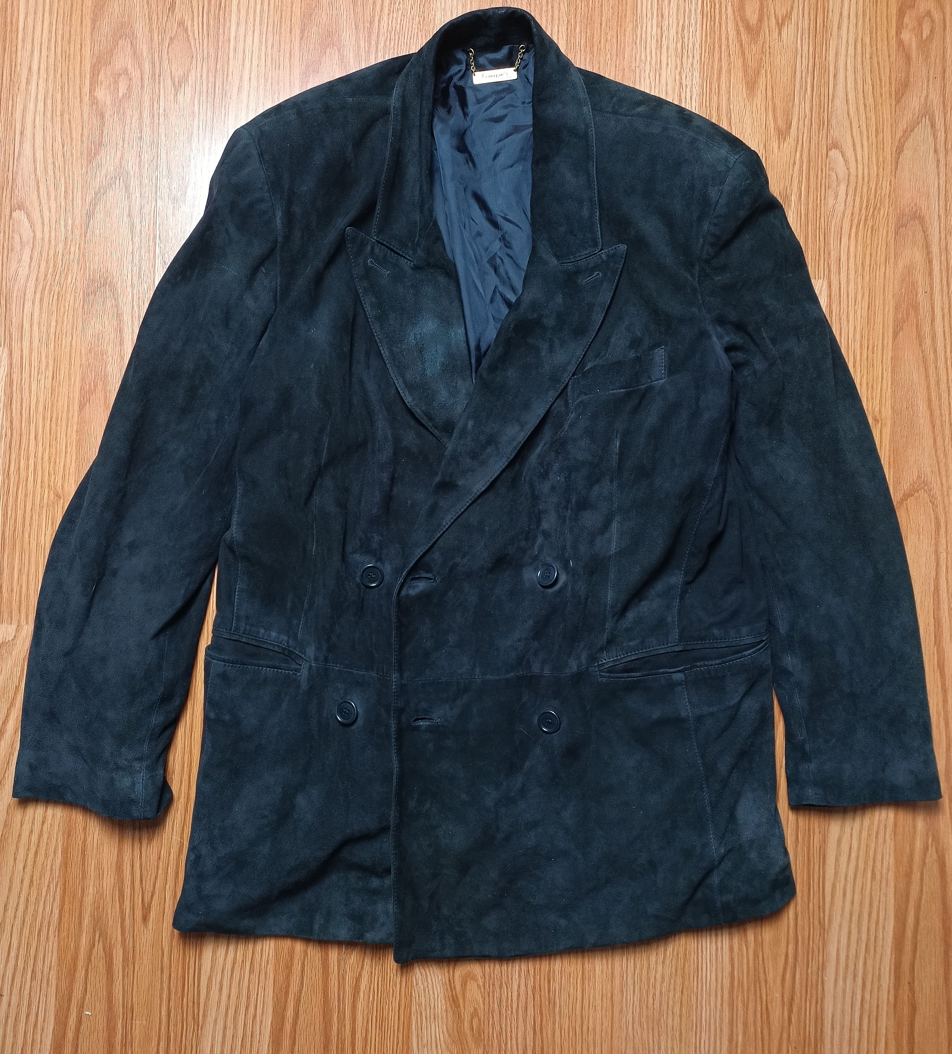 Other Giorgio's Palm Beach Suede Leather Navy Men Jacket Size IT52 Size US L / EU 52-54 / 3 - 1 Thumbnail