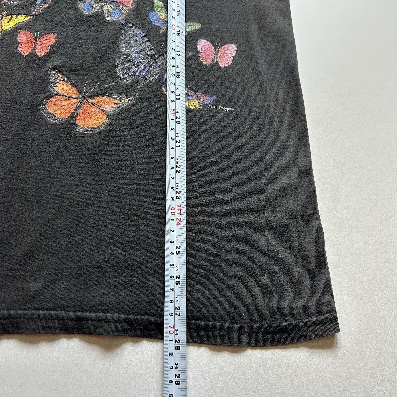 Vintage Vintage 90s Butterfly Nature Art T Shirt Small Faded Black Size US S / EU 44-46 / 1 - 5 Thumbnail