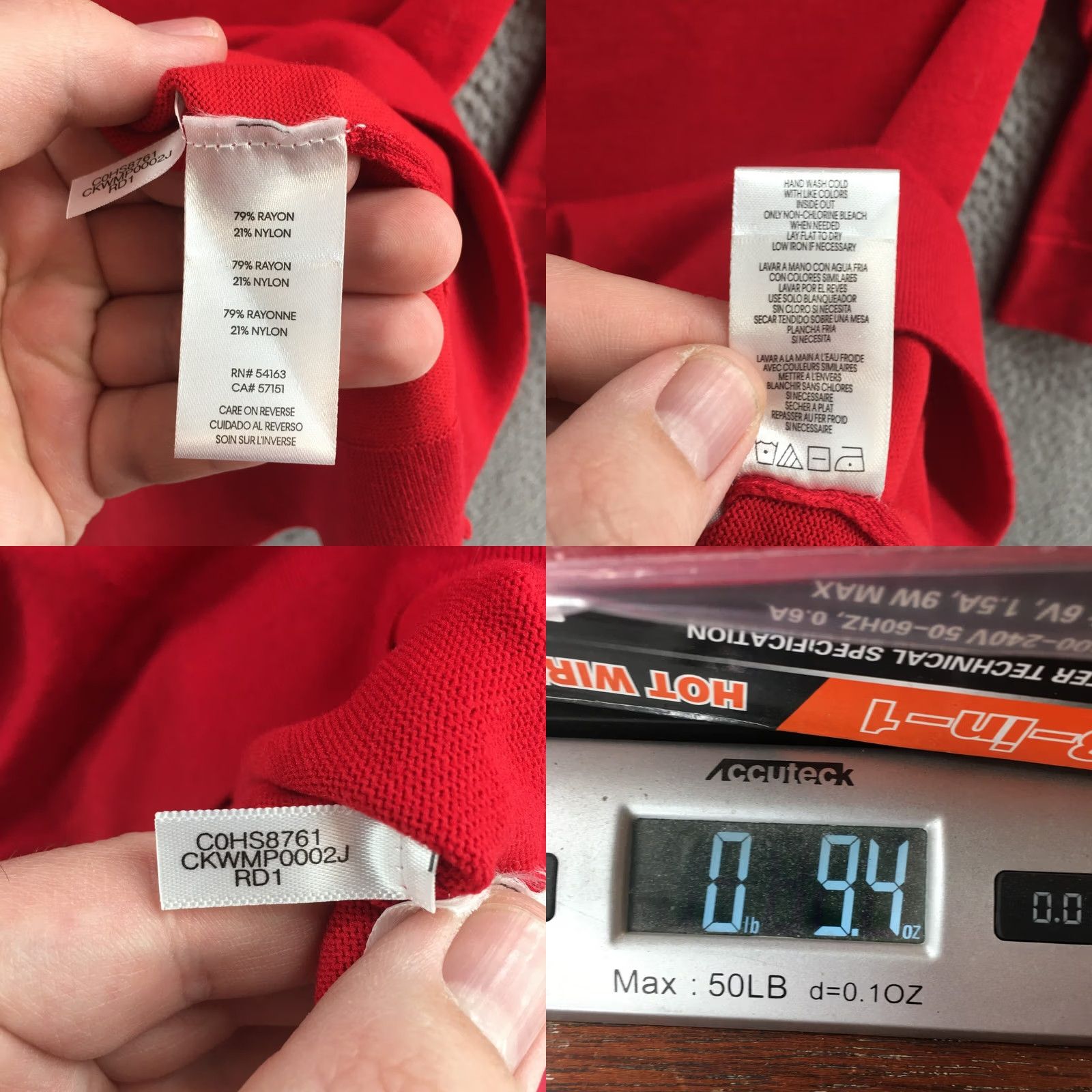 Calvin Klein Calvin Klein Sweater Womens S Red Knit 3/4 Sleeve Casual Pullover Crew Neck NEW Size S / US 4 / IT 40 - 9 Thumbnail