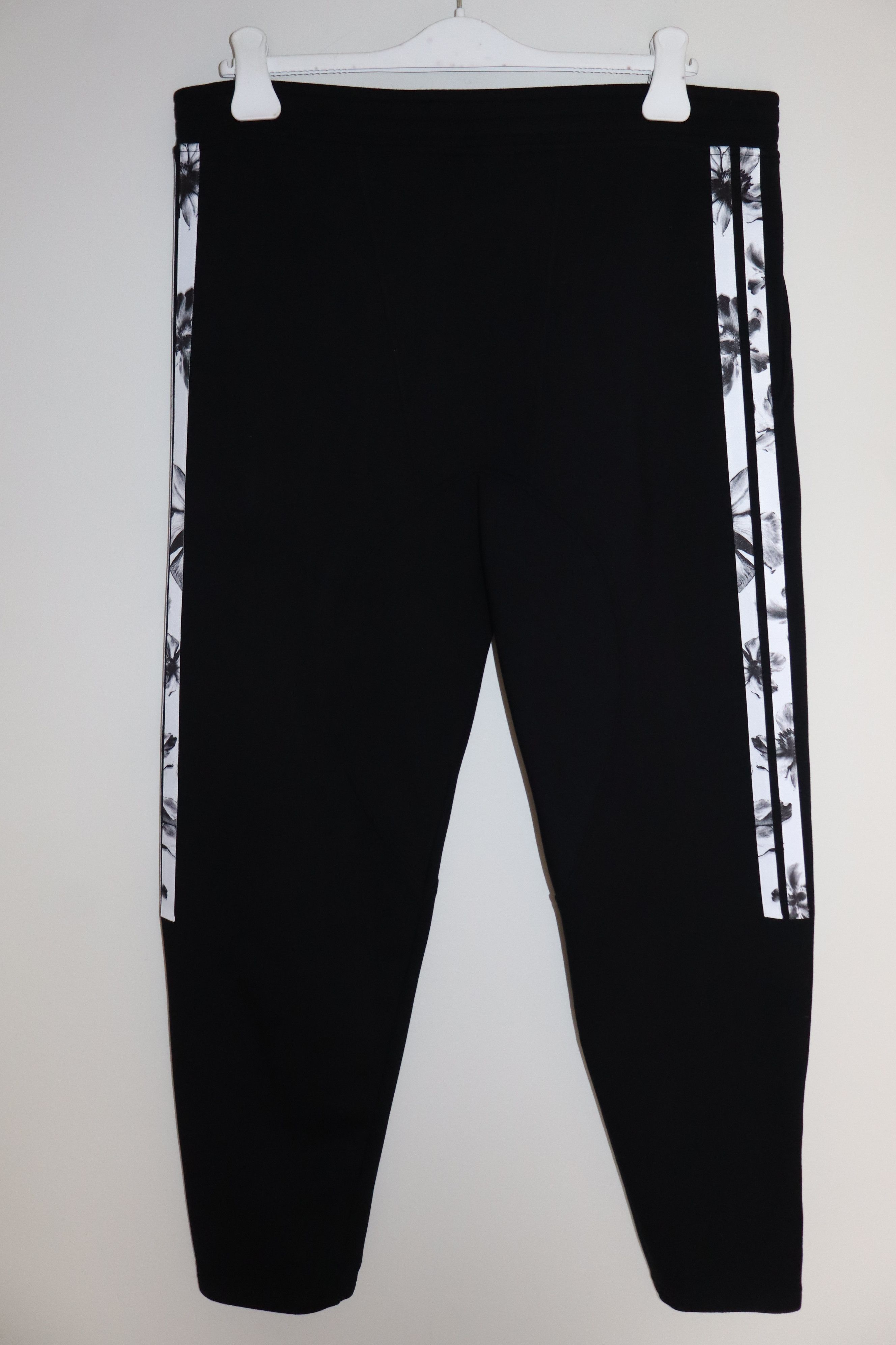 Floral lateral band neoprene sweatpants