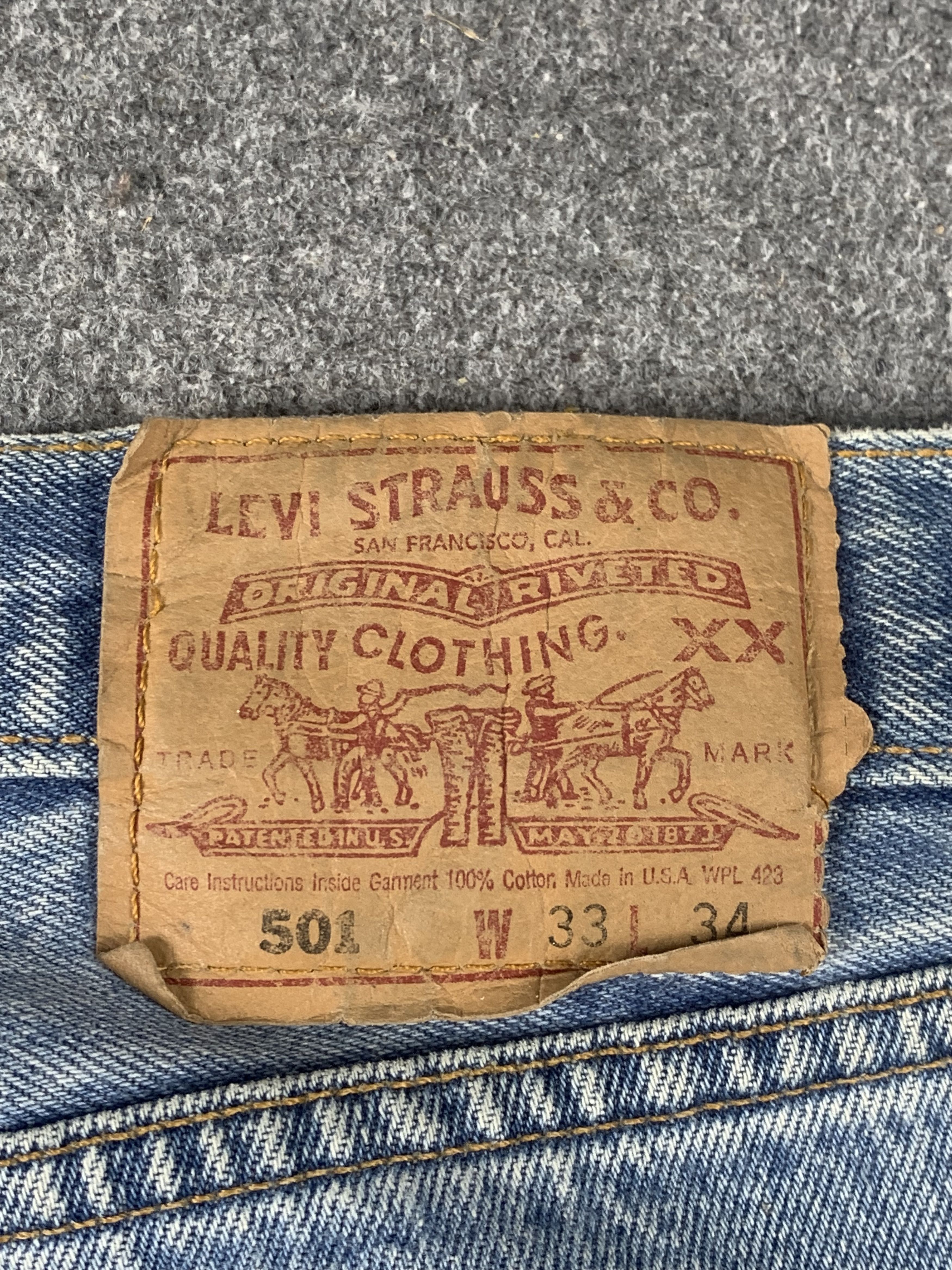 Levi's Vintage Levis 501 Faded Blue Jeans DP2065 Size US 32 / EU 48 - 5 Thumbnail