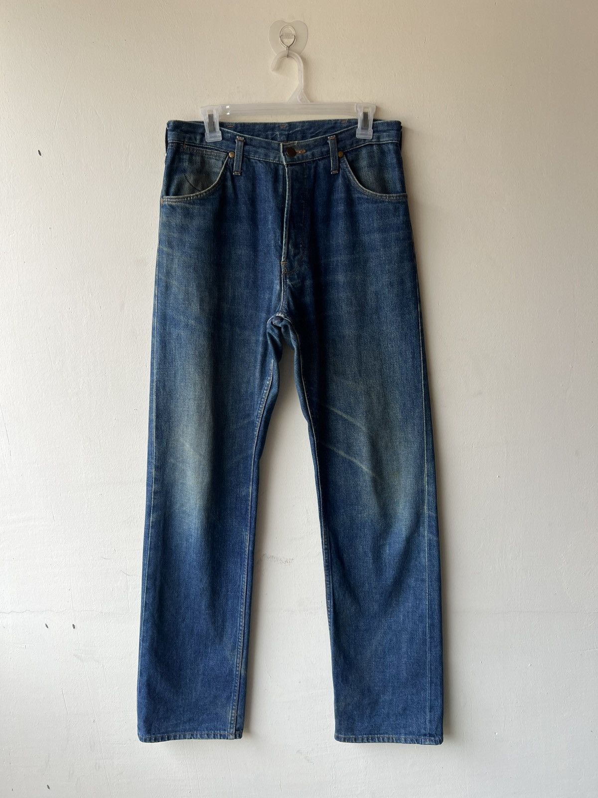 Wrangler 90s Wrangler Blue Bell Aging Mud Denim Selvedge Jeans Size US 31 - 3 Thumbnail