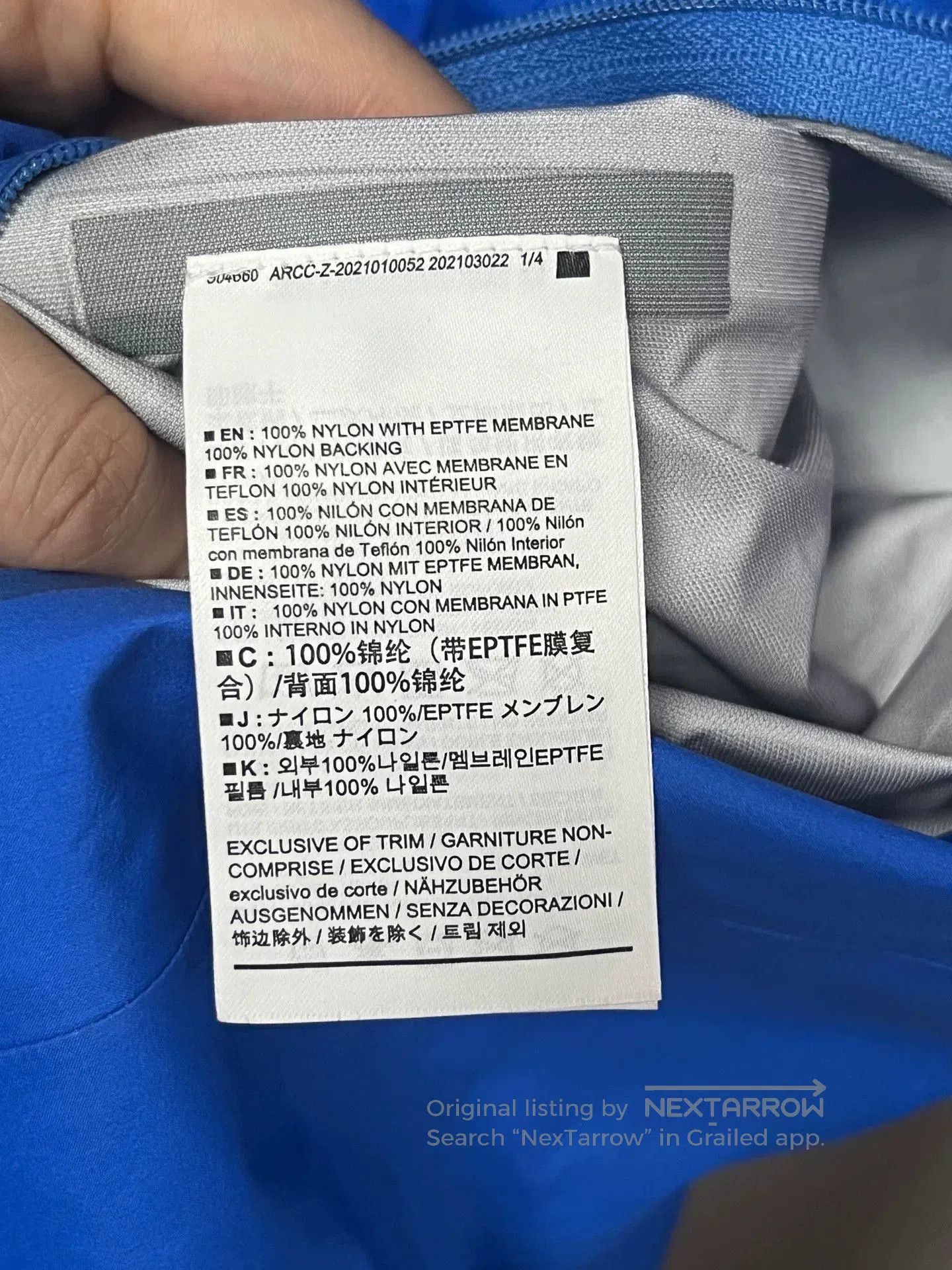 Arc'teryx Arcteryx Beta Blue Windbreaker Jacket. Size US S / EU 44-46 / 1 - 4 Thumbnail