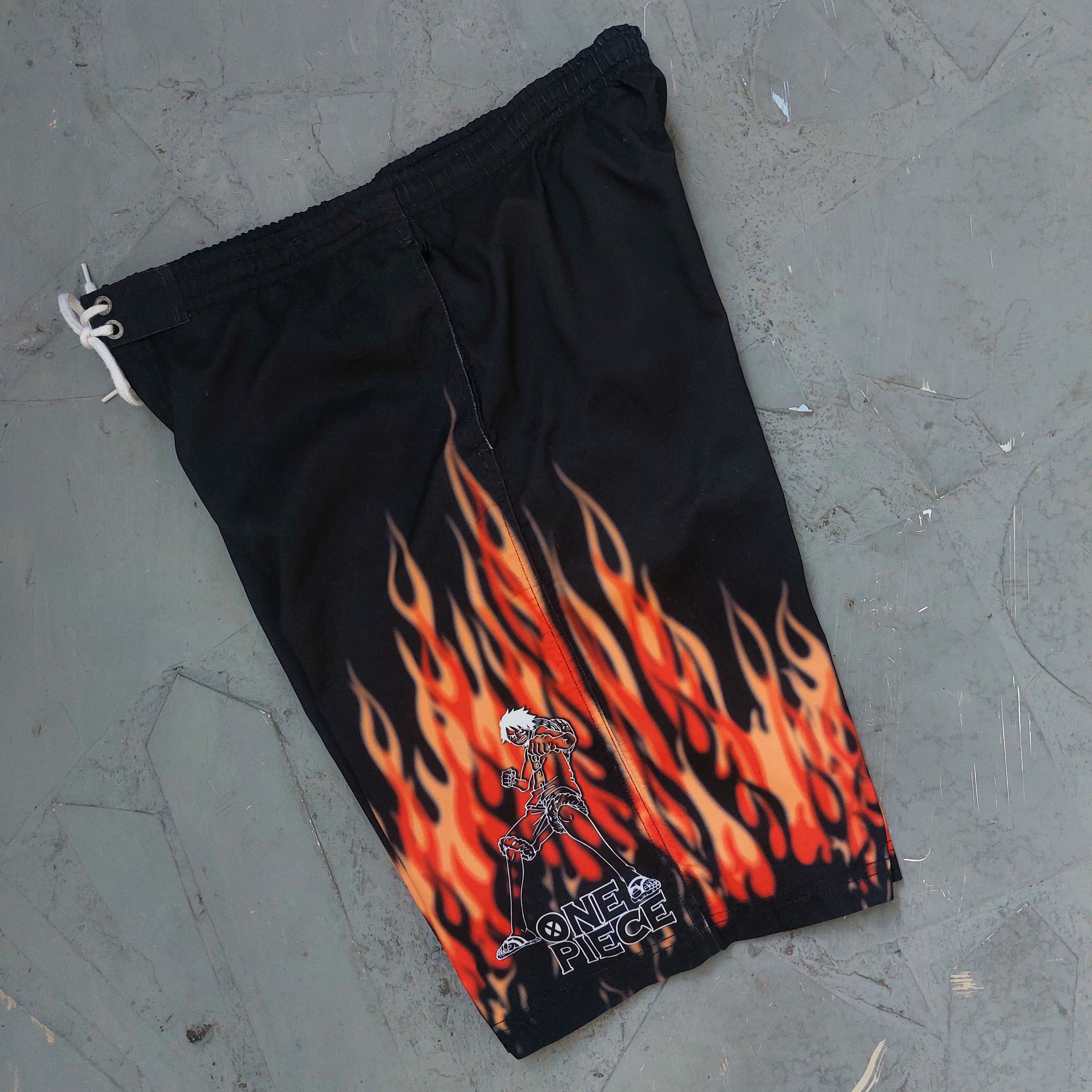 Anime × Japanese Brand × One Piece Shorts One Piece Ace X Lutffy Size US 33 - 4 Thumbnail