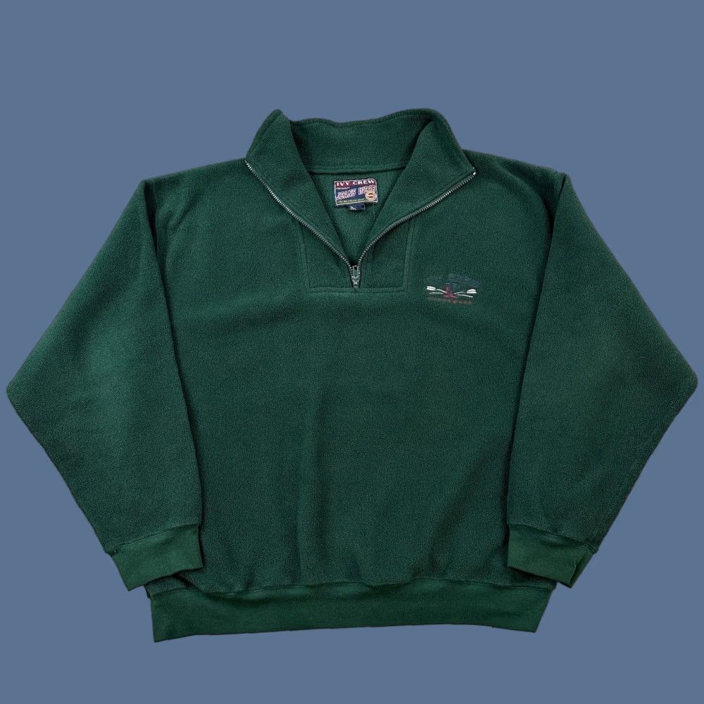 Vintage VINTAGE Ivy Crew Jacket Mens XL Green 1/4 Zip Fleece Hiking Outdoor 90s Size US XL / EU 56 / 4 - 1 Thumbnail
