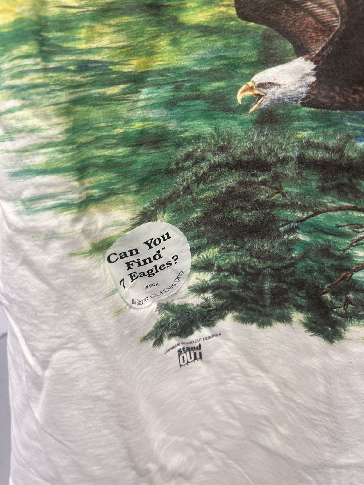 Gildan Vintage Eagle 1994 Stand Out Design Rare Hidden Eagle Shirt Size US XL / EU 56 / 4 - 7 Thumbnail