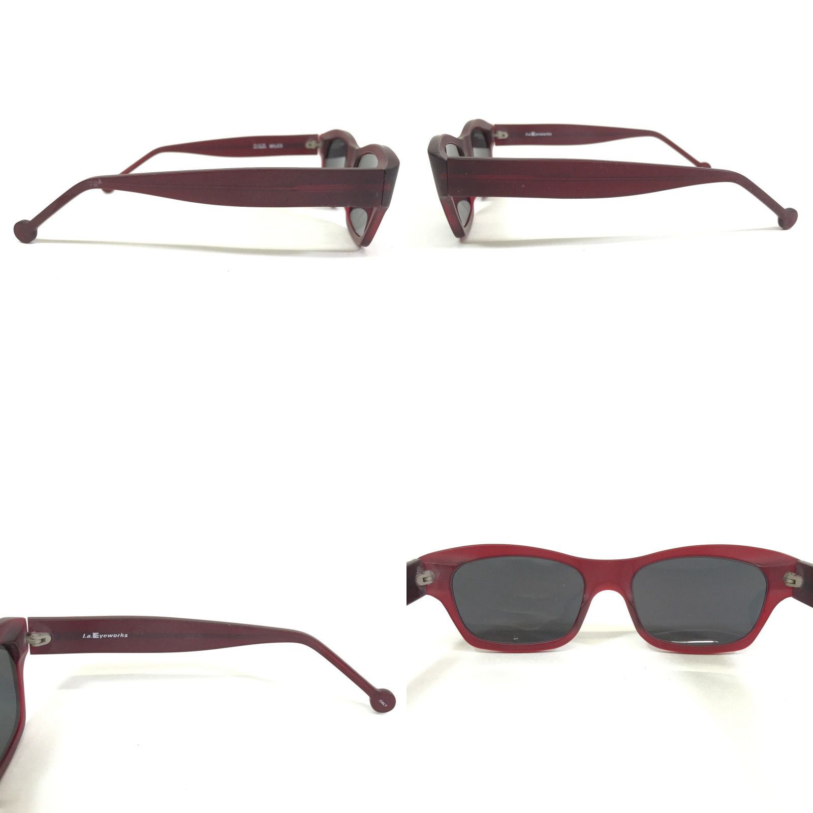 Frame Vintage la Eyeworks Sunglasses MILES Matte Red Rectangular Frames ...