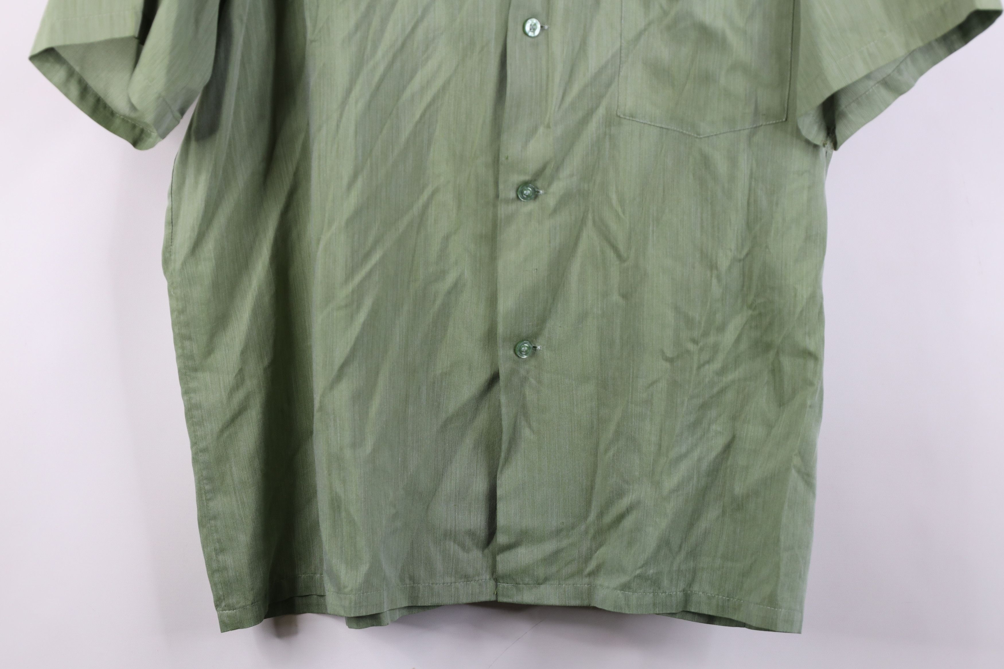Vintage Vintage 50s Penneys Looped Collar Camp Button Shirt USA Size US L / EU 52-54 / 3 - 3 Thumbnail