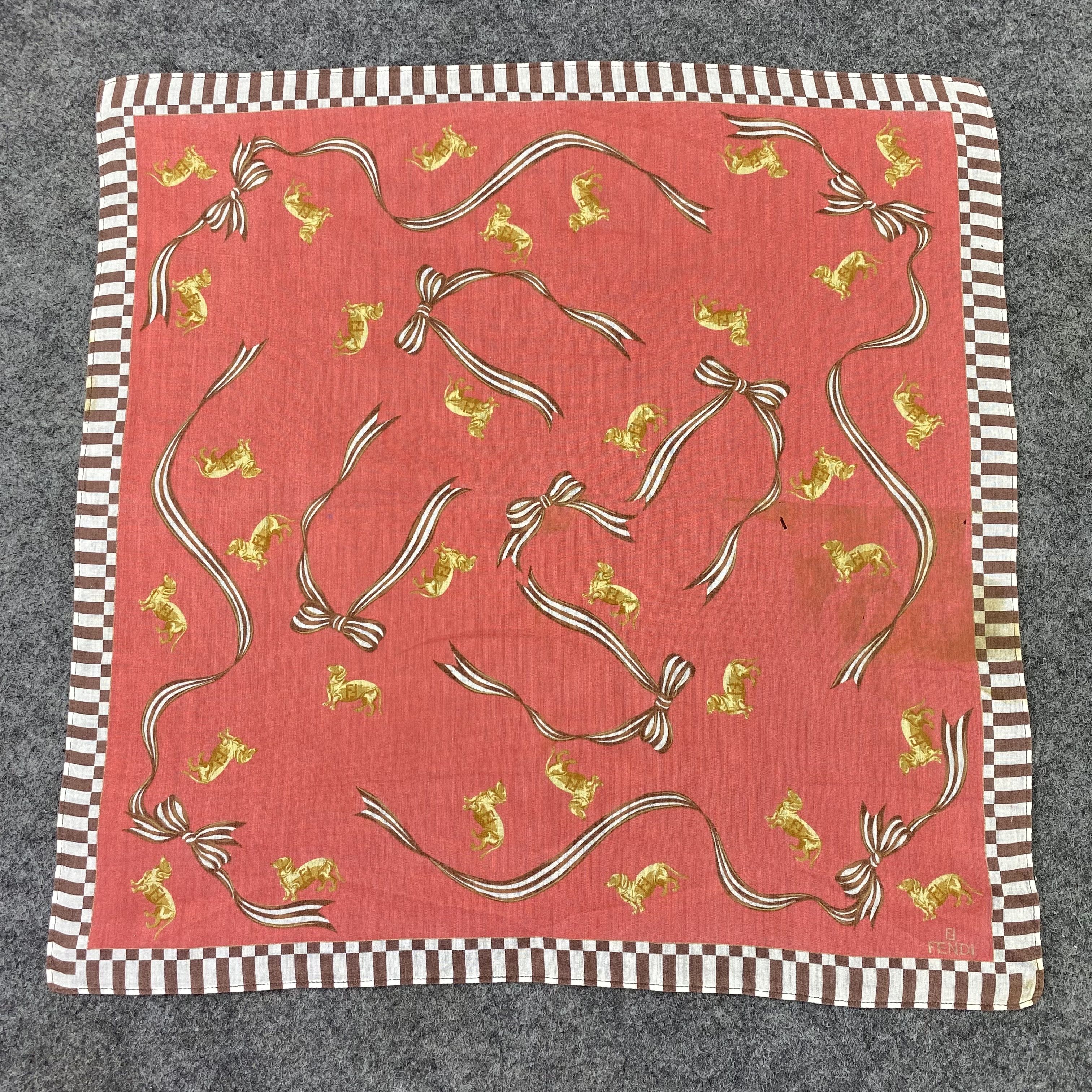 Vintage Vintage Fendi Handkerchief Neckerchief Bandana Size ONE SIZE - 3 Thumbnail