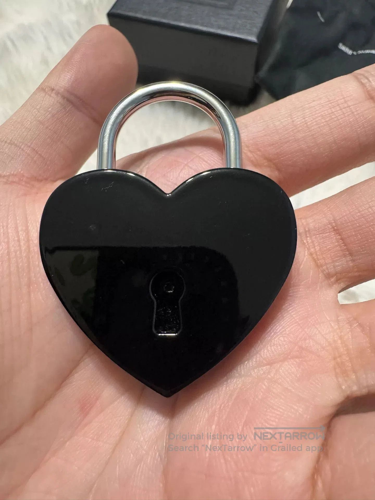 Yves Saint Laurent Saint Laurent YSL Black Silver Padlock. Size ONE SIZE - 7 Thumbnail