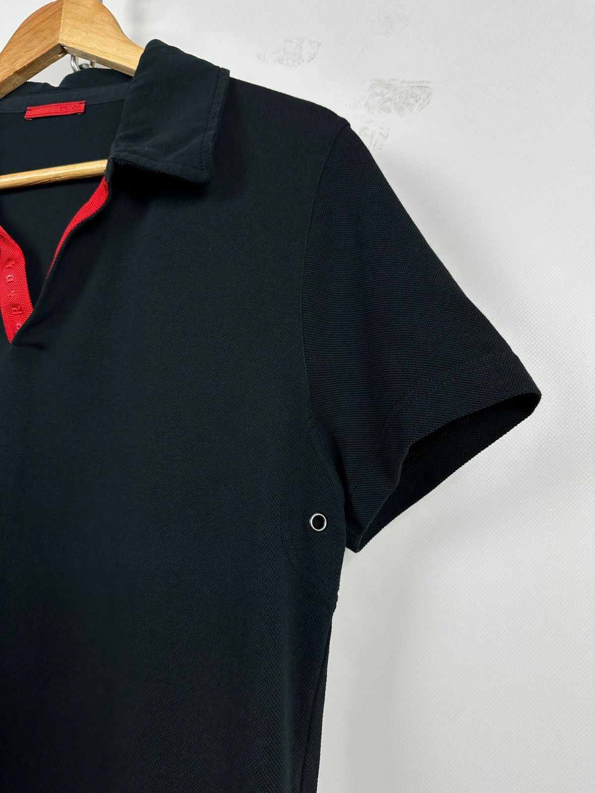 Prada Vintage Prada Sport Black Polo T-Shirt Size US M / EU 48-50 / 2 - 10 Thumbnail