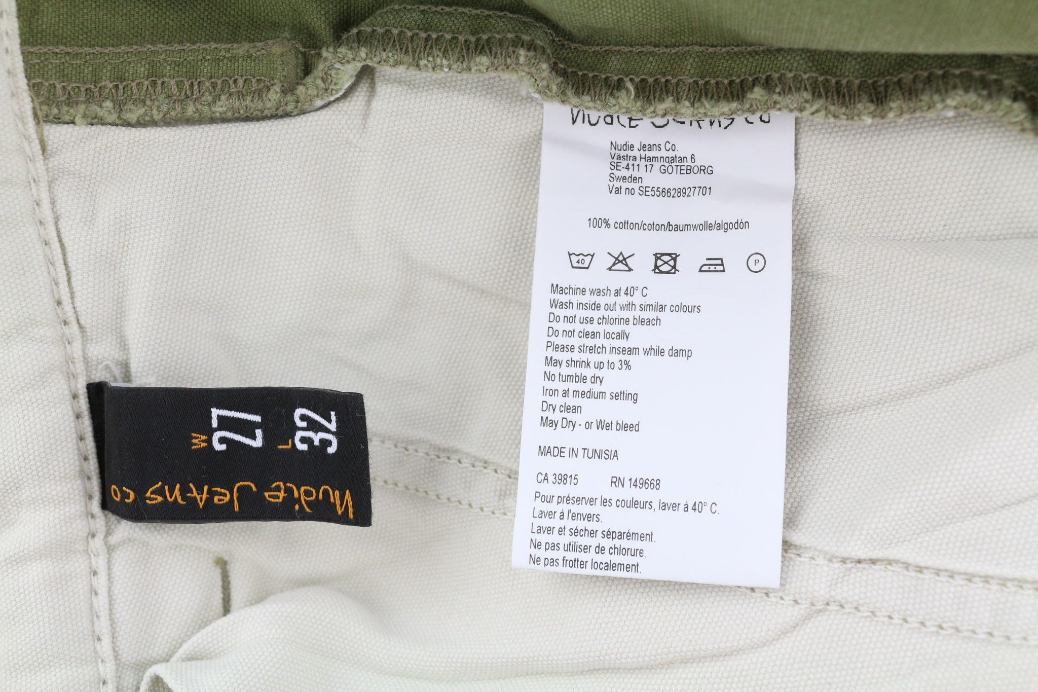 Nudie Jeans LOOSE ALVAR W27/L32 Beech Green Washed Jeans 82577 Size 27" / US 4 / IT 40 - 6 Thumbnail