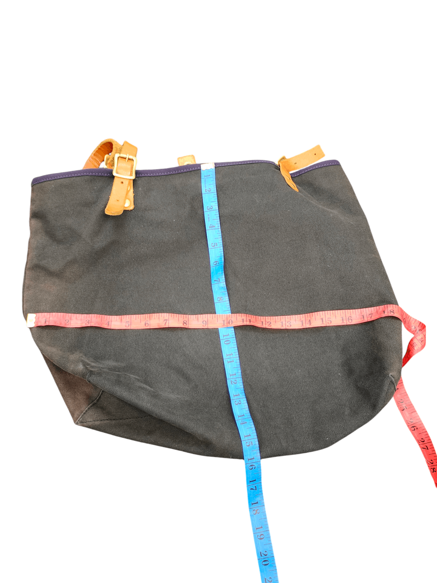 Comme des Garcons × Undercover Vintage Ship Blue Japan Faded Canvas Mix Leather Tote Bag Size ONE SIZE - 20 Thumbnail