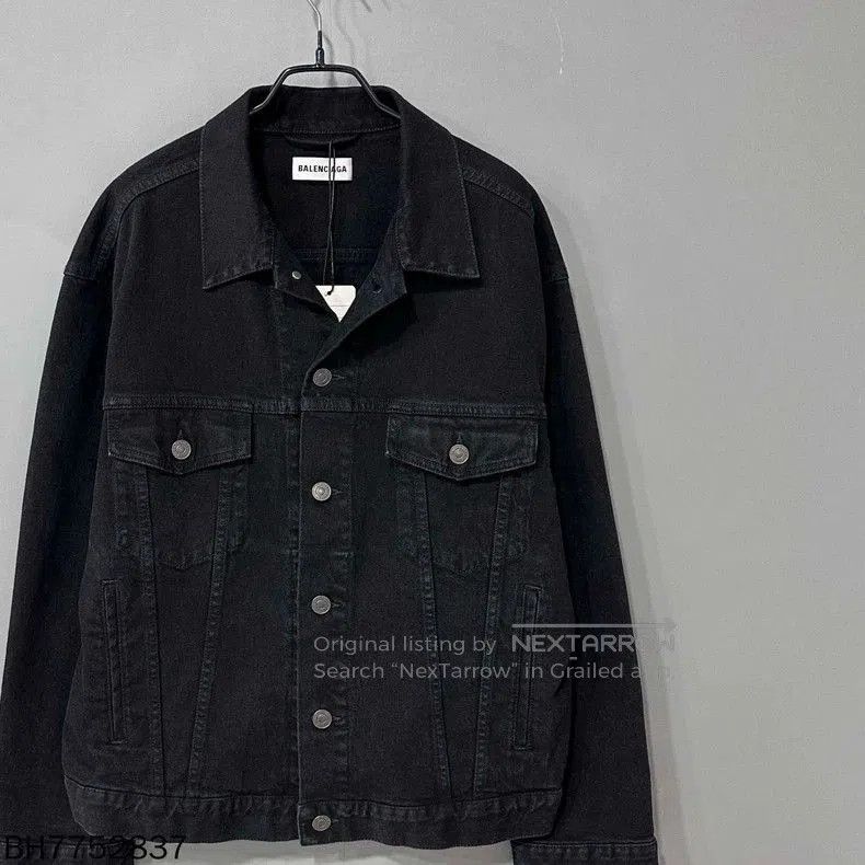 Balenciaga Balenciaga Crystal Logo Denim Jacket. Size US S / EU 44-46 / 1 - 4 Thumbnail