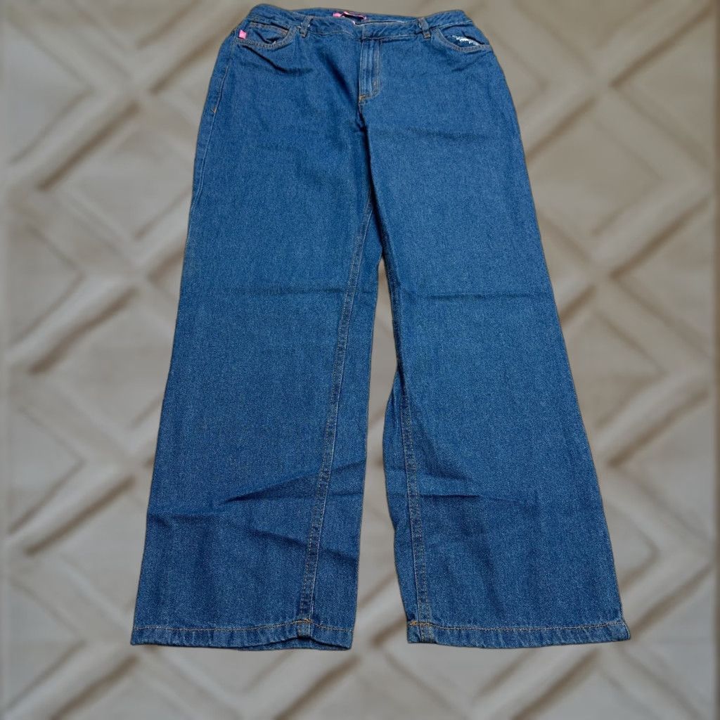 Vintage Woman Within Jeans Womens 12W Blue Denim Straight 31x30 5-Pocket Casual NWOT Size 34" / US 12 / IT 48 - 1 Thumbnail