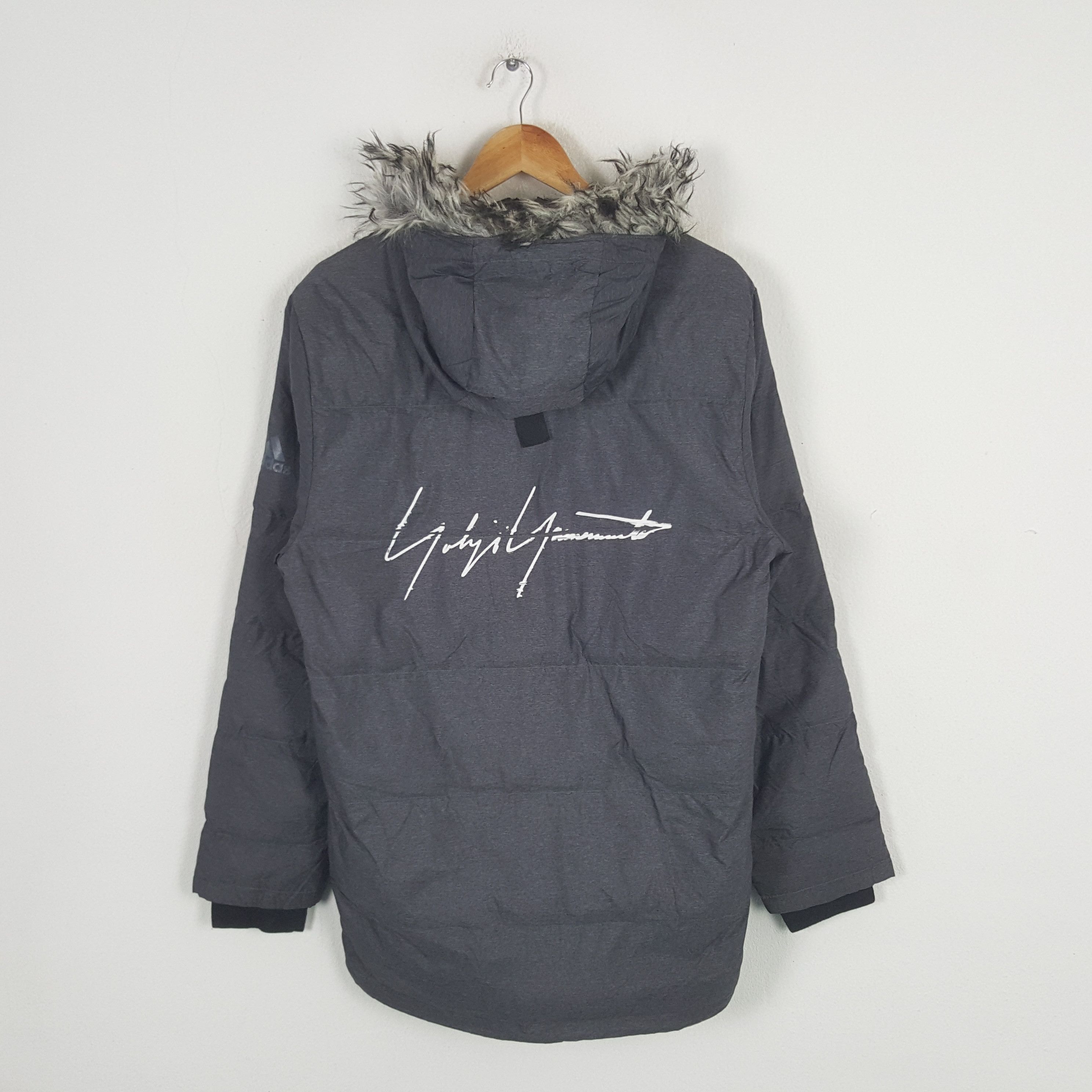 Adidas × Vintage × Yohji Yamamoto Vintage Yohji Yamamoto X Adidas Custom Art Puffer Jacket Size US M / EU 48-50 / 2 - 1 Thumbnail