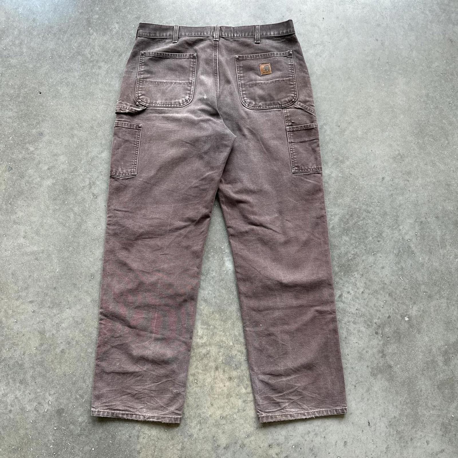 Carhartt Brown Carpenter Carhartt Double Knee Vintage Work Pants Size US 38 / EU 54 - 2 Thumbnail