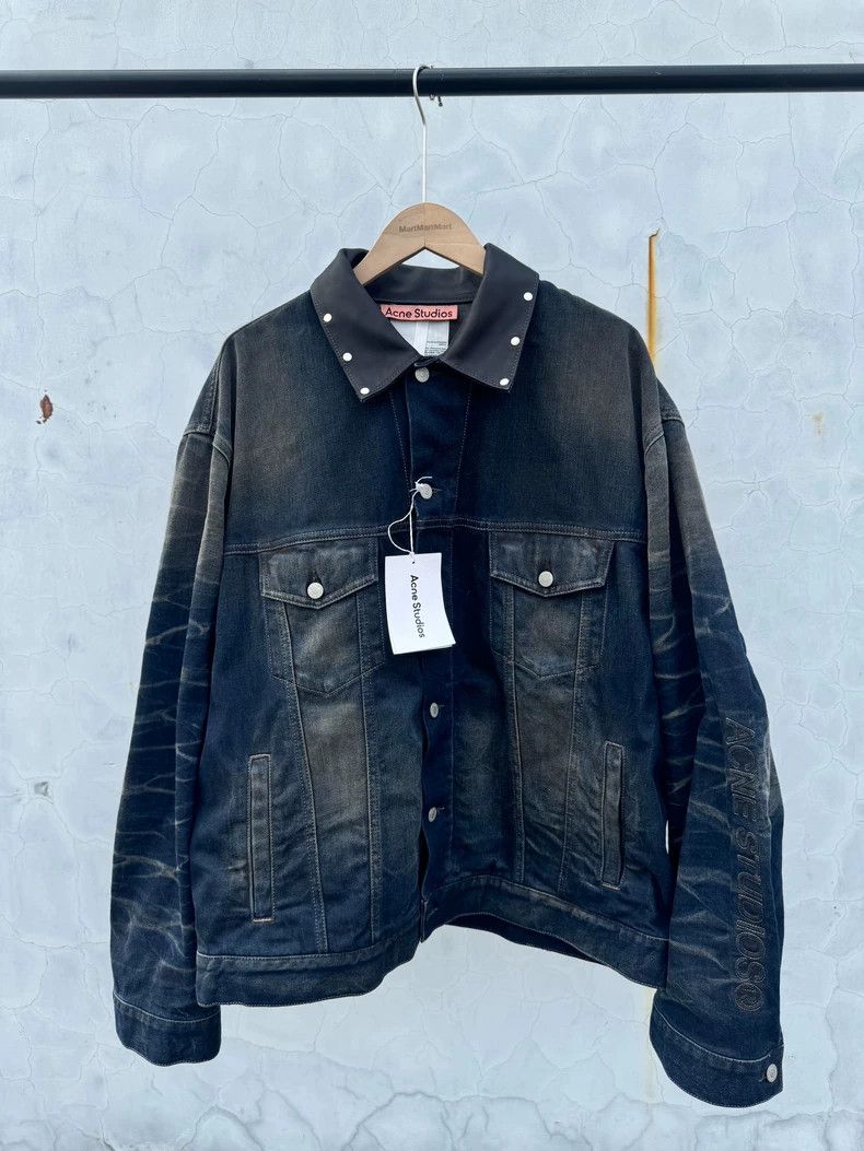 Acne Studios Acne Studios 24 FW Patchwork Collar Ripple Washed Denim Jac Size US L / EU 52-54 / 3 - 1 Thumbnail