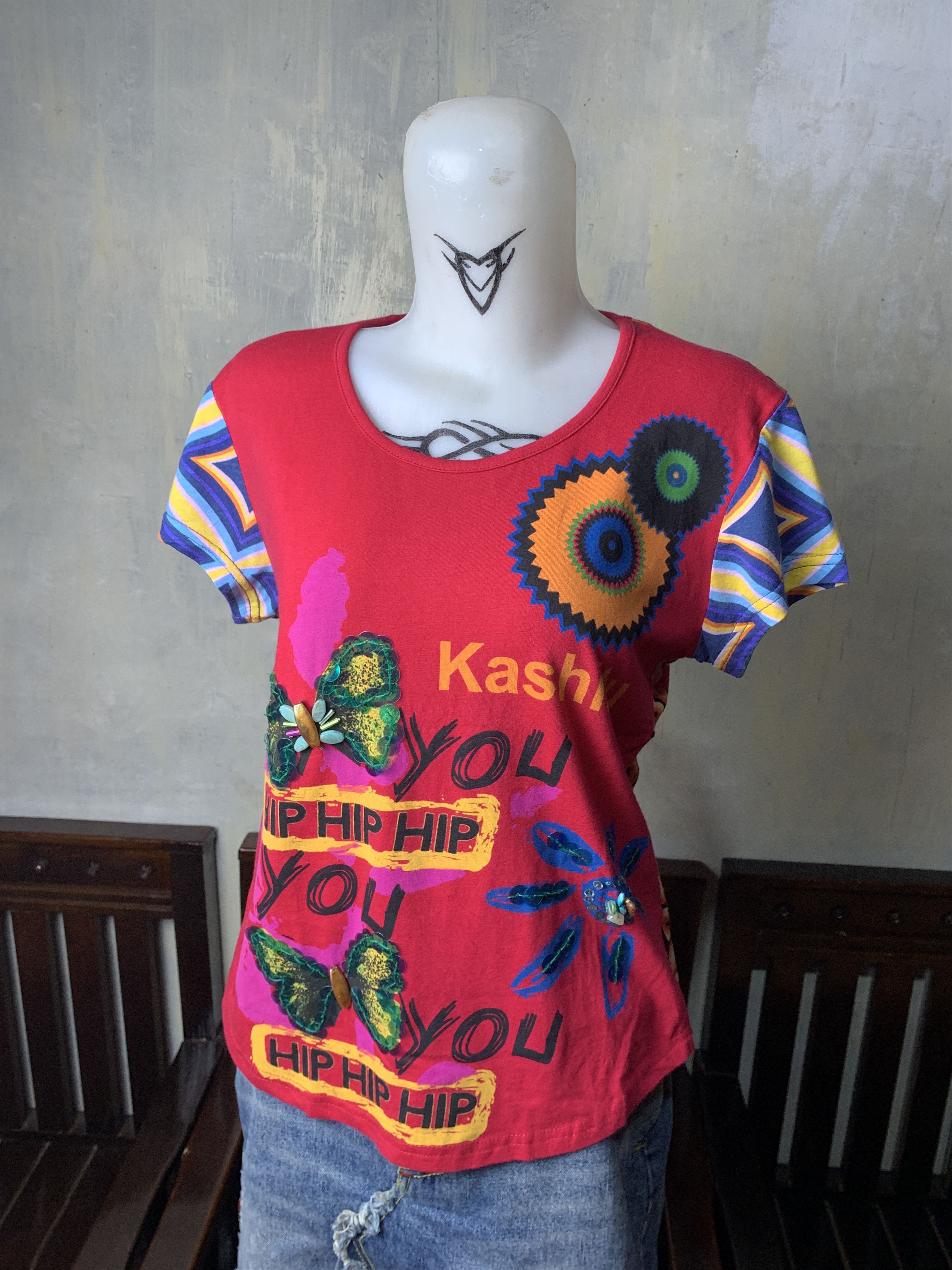Japanese Brand Kashitu Psychedelic beady Tee (M) Size M / US 6-8 / IT 42-44 - 2 Thumbnail