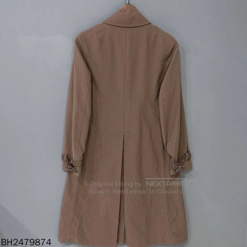 Max Mara Max Mara Caramel Color Leather Patch Long Trench Coat Size M / US 6-8 / IT 42-44 - 3 Thumbnail
