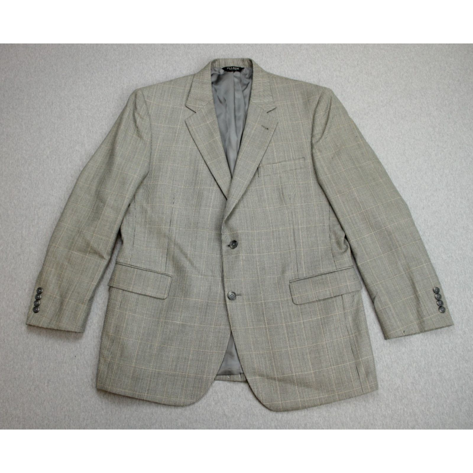 Jos. A. Bank Jos A Bank Blazer Mens 44R Windowpane Silk Wool Signature Size 44R - 2 Thumbnail