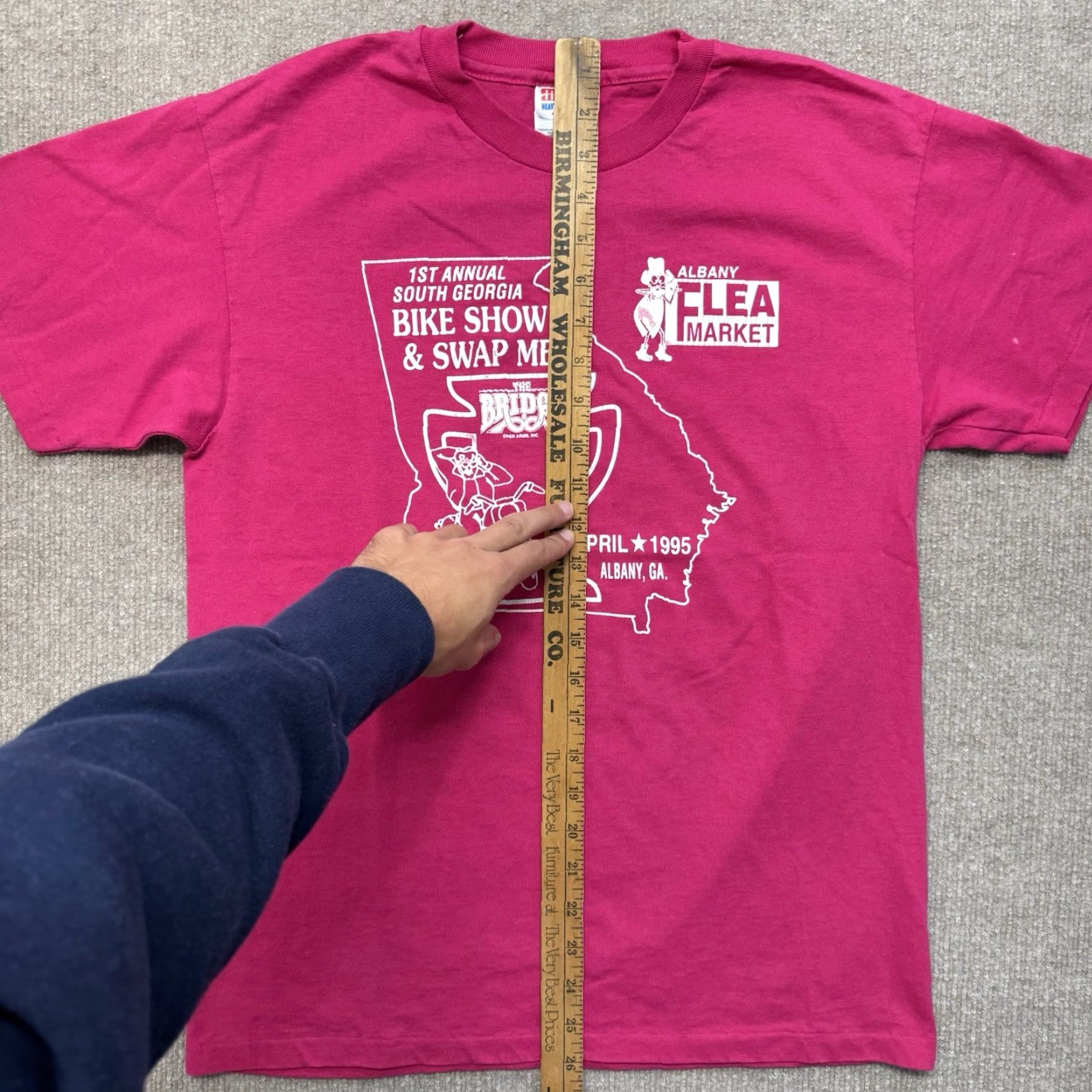Harley Davidson VINTAGE Georgia Bike Show T Shirt Mens M Vtg 90s Albany Biker Harley Shirt Mens Pink Cotton Blend Crew Neck Short Sleeve Size US M / EU 48-50 / 2 - 5 Thumbnail