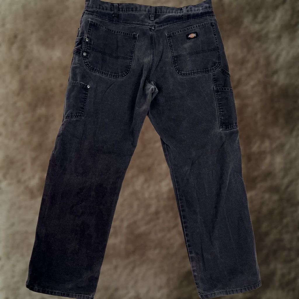 Dickies Dickies Carpenter Pants Mens 38x32 Black Y2K Workwear Utility Sun Faded Size US 38 / EU 54 - 1 Thumbnail