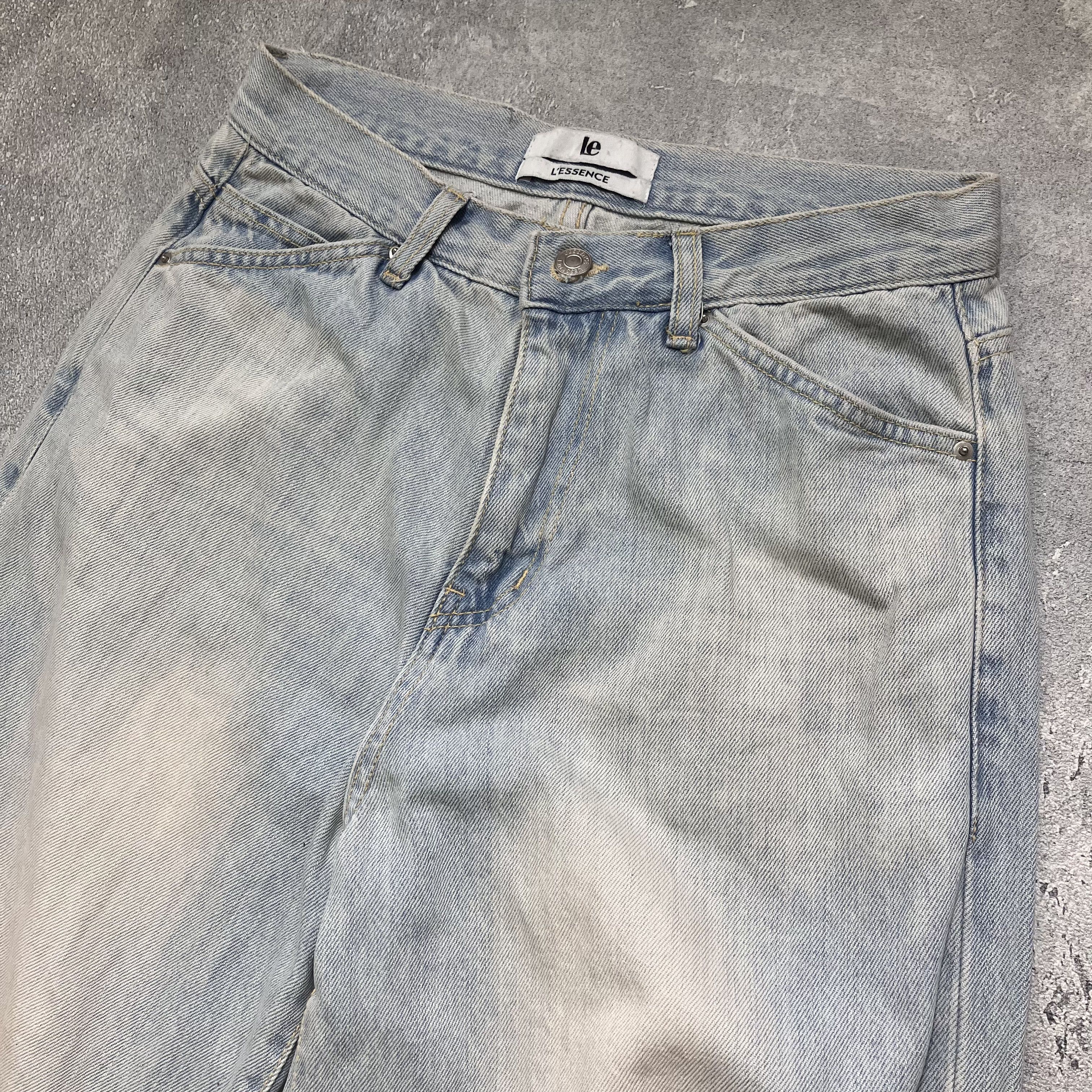If Six Was Nine L'Essence blue washed distressed baggy jeans Size US 30 / EU 46 - 3 Thumbnail