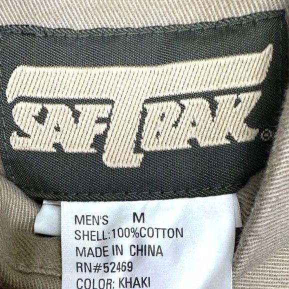 SafTbak VINTAGE Saftbak Shirt Mens Medium Khaki 100% Cotton Button-Down Long Sleeve Pocket Size US M / EU 48-50 / 2 - 5 Thumbnail