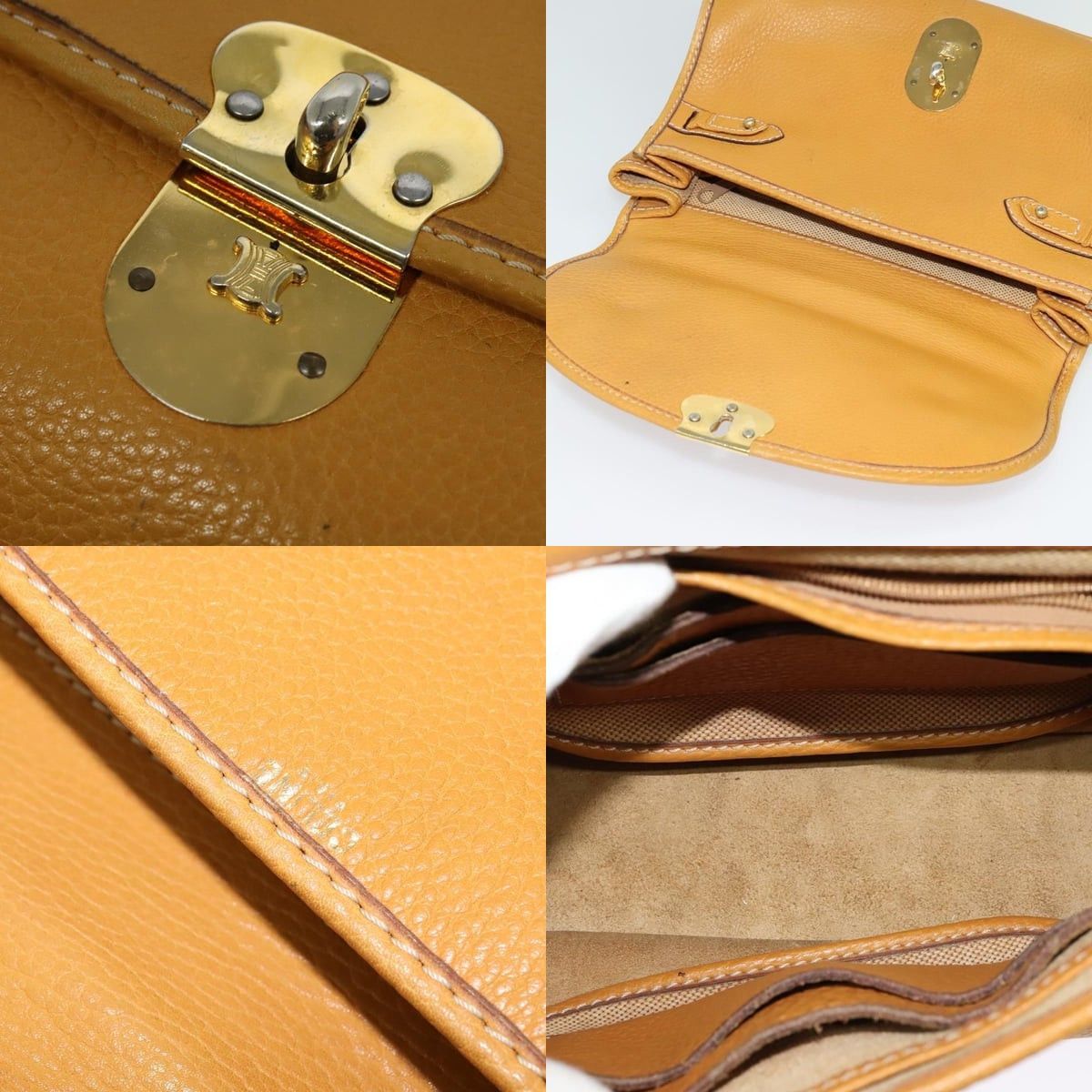 Celine CELINE Hand Bag Leather Yellow Size ONE SIZE - 11 Thumbnail