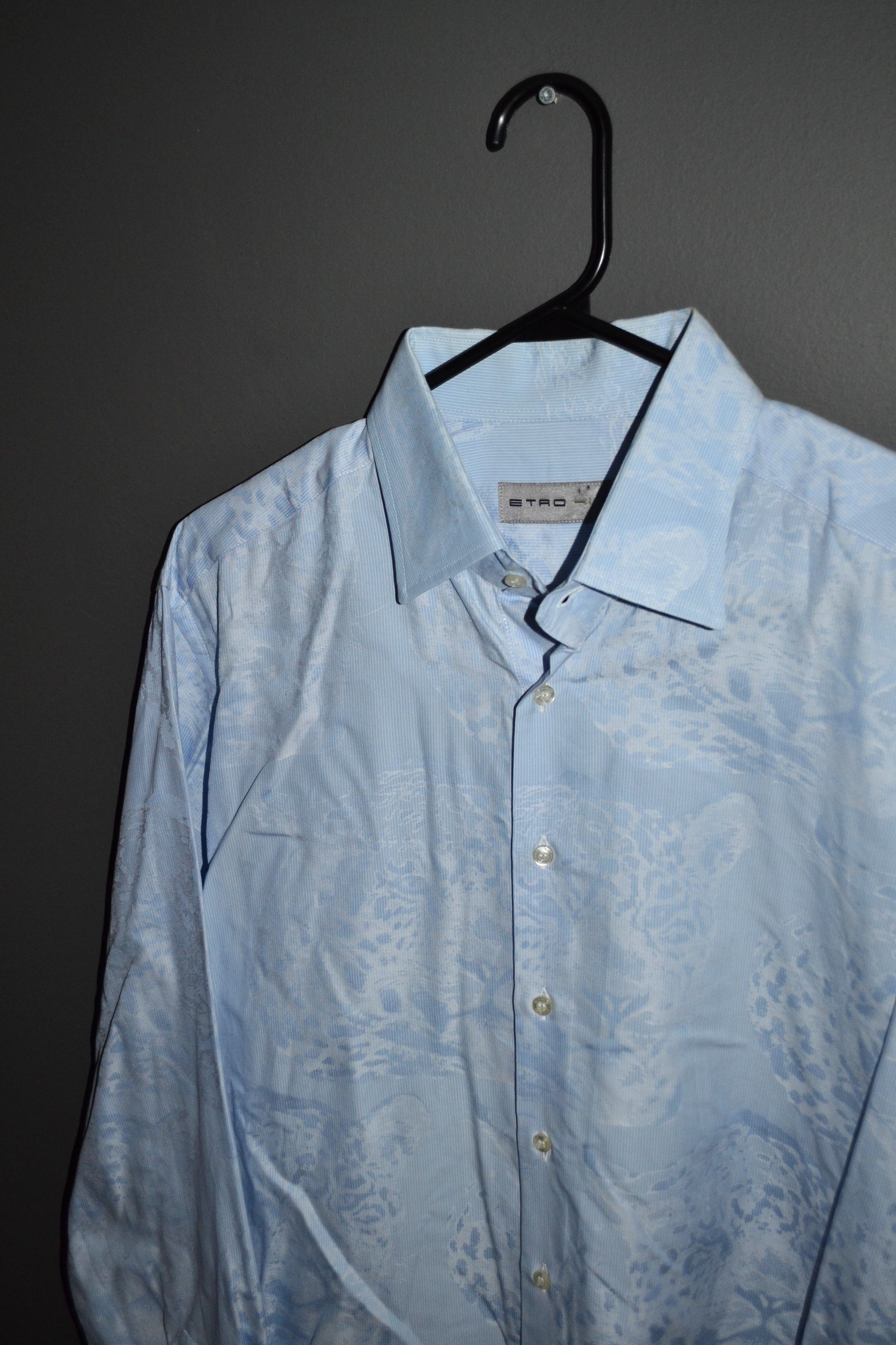 Etro 41 size M-L Jacqurd Leopart or Cheetah Shirt