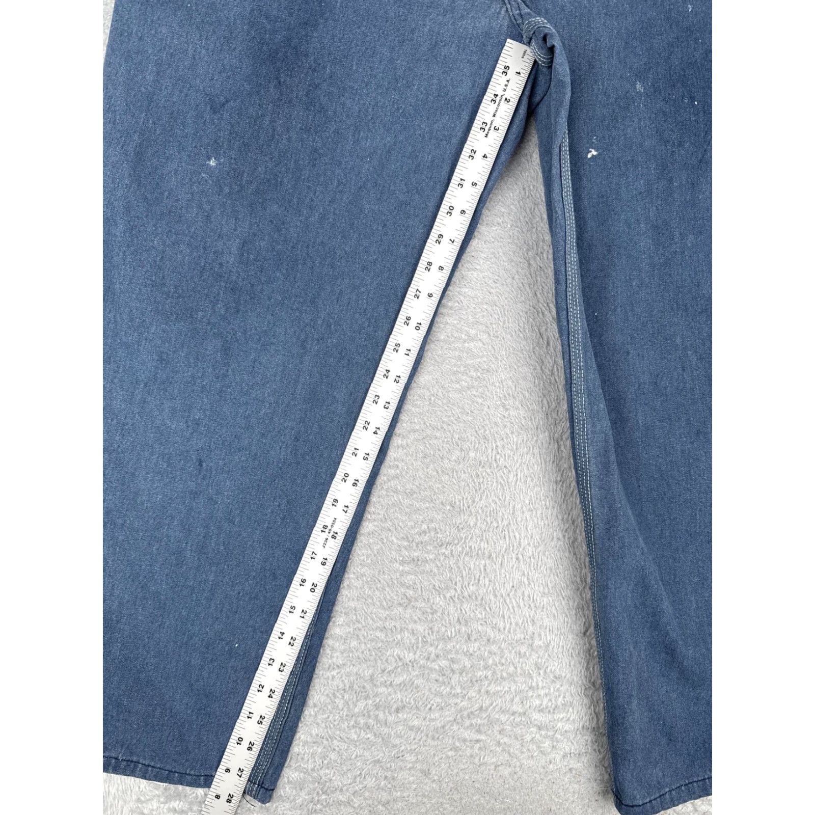 Vintage VINTAGE Roebucks Carpenter Jeans Mens 46x30 Blue Denim Workwear Hammer Loop Regular 5-Pocket Design Jeans Mens Boys Girls Size US 30 / EU 46 - 7 Thumbnail