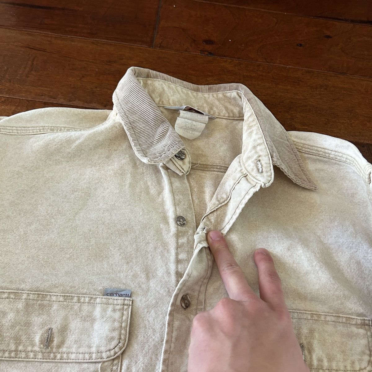 Carhartt Vintage carhartt faded distressed button down Shacket Size US XL / EU 56 / 4 - 5 Thumbnail