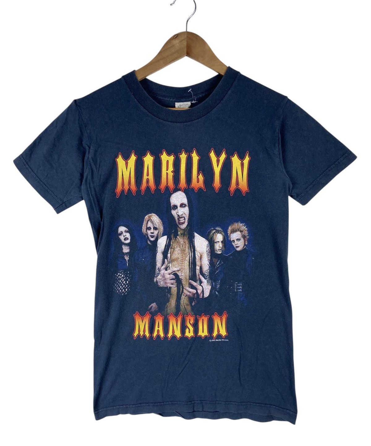 Band Tees Vintage 2003 Marilyn Manson American Rock Line Up Tee Size US S / EU 44-46 / 1 - 2 Thumbnail