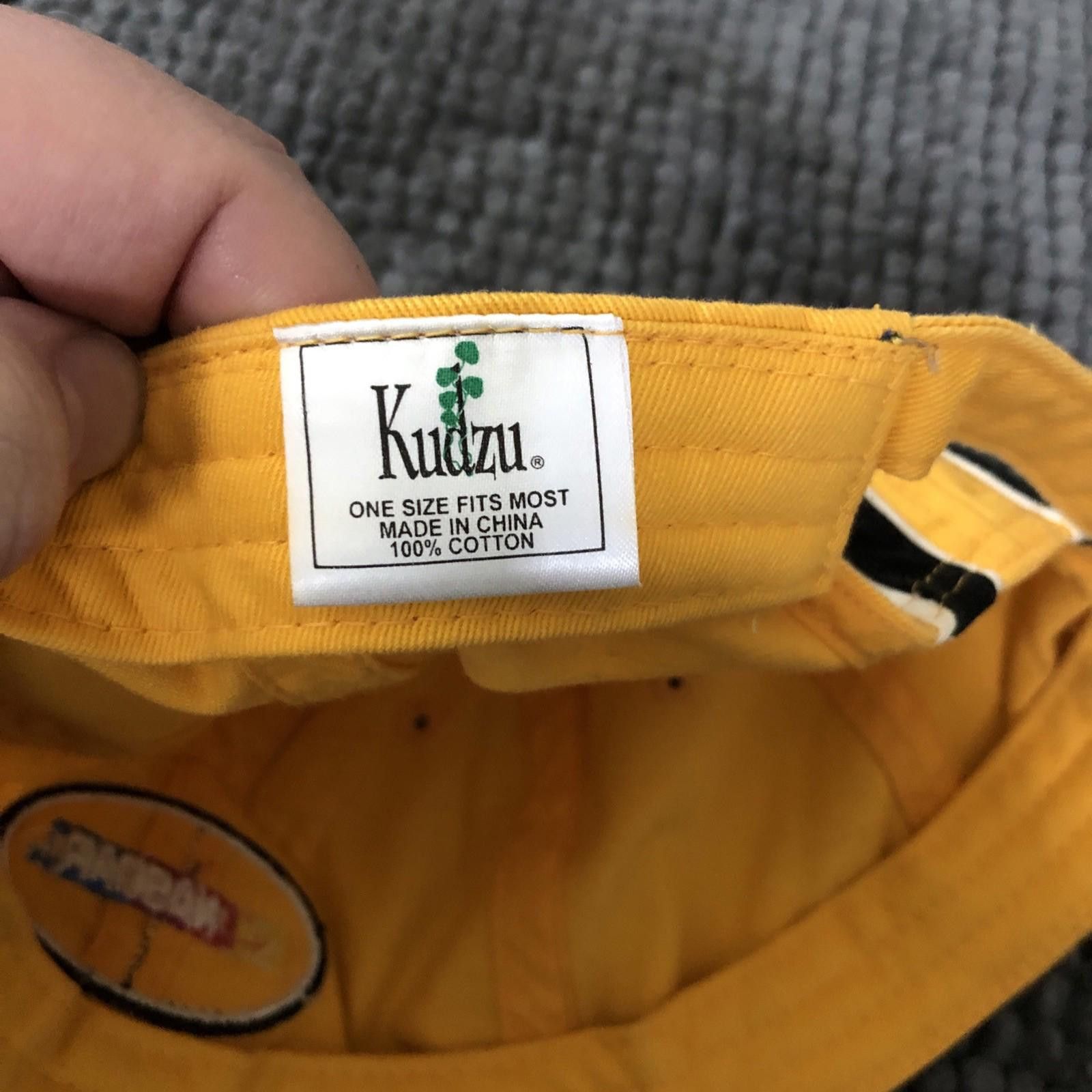Designer Kudzu Nascar Mens Yellow Hat Cap Adjustable Strap Back OS Size ONE SIZE - 5 Thumbnail