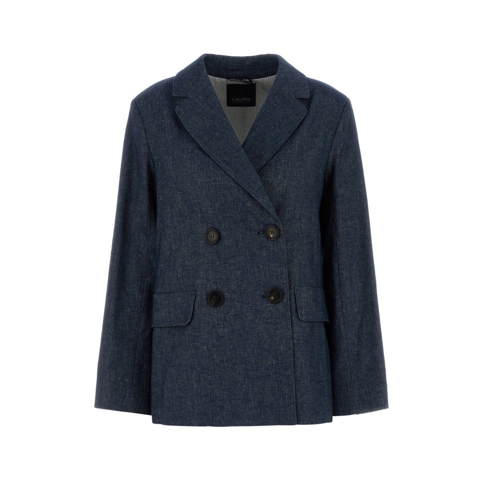 Max Mara MAX MARA Stretch Nero Blue Denim Blazer New & Authentic (Wom Size S / US 4 / IT 40 - 1 Thumbnail