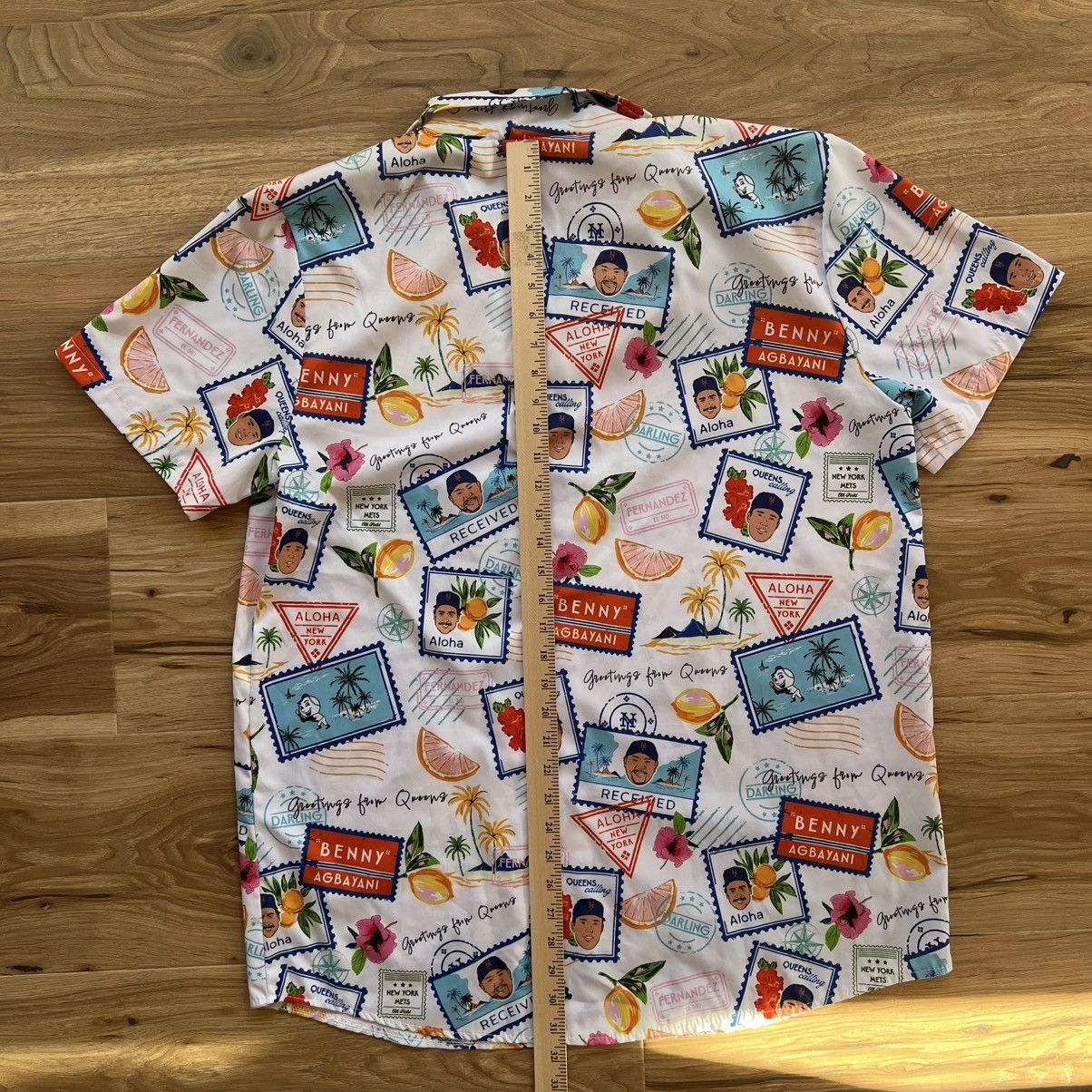 MLB New York Mets Hawaiian Shirt Benny Agbayani XL White Size US XL / EU 56 / 4 - 6 Thumbnail